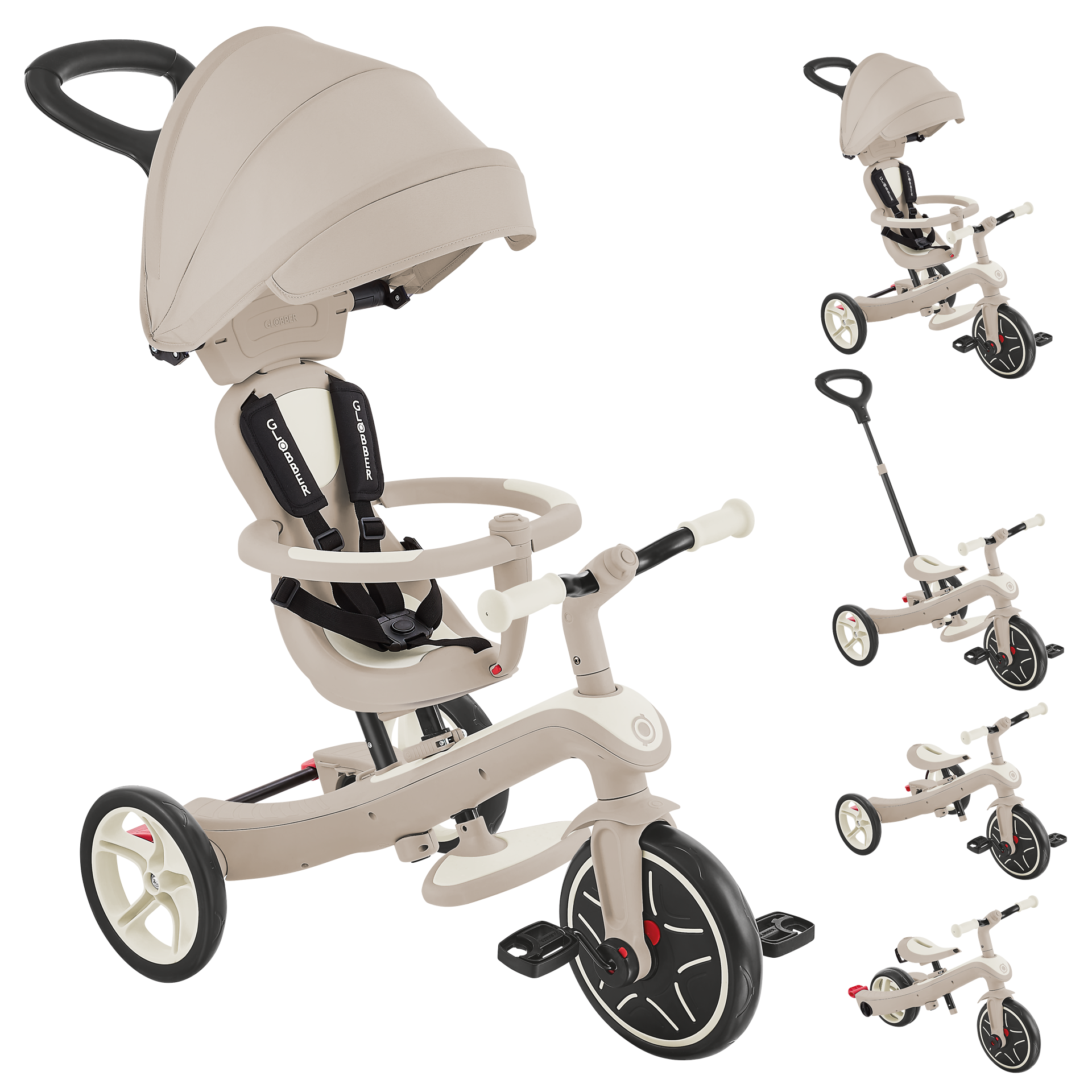 Transport, Fahrzeug, Kinderroller, Dreirad, Beige, Rad