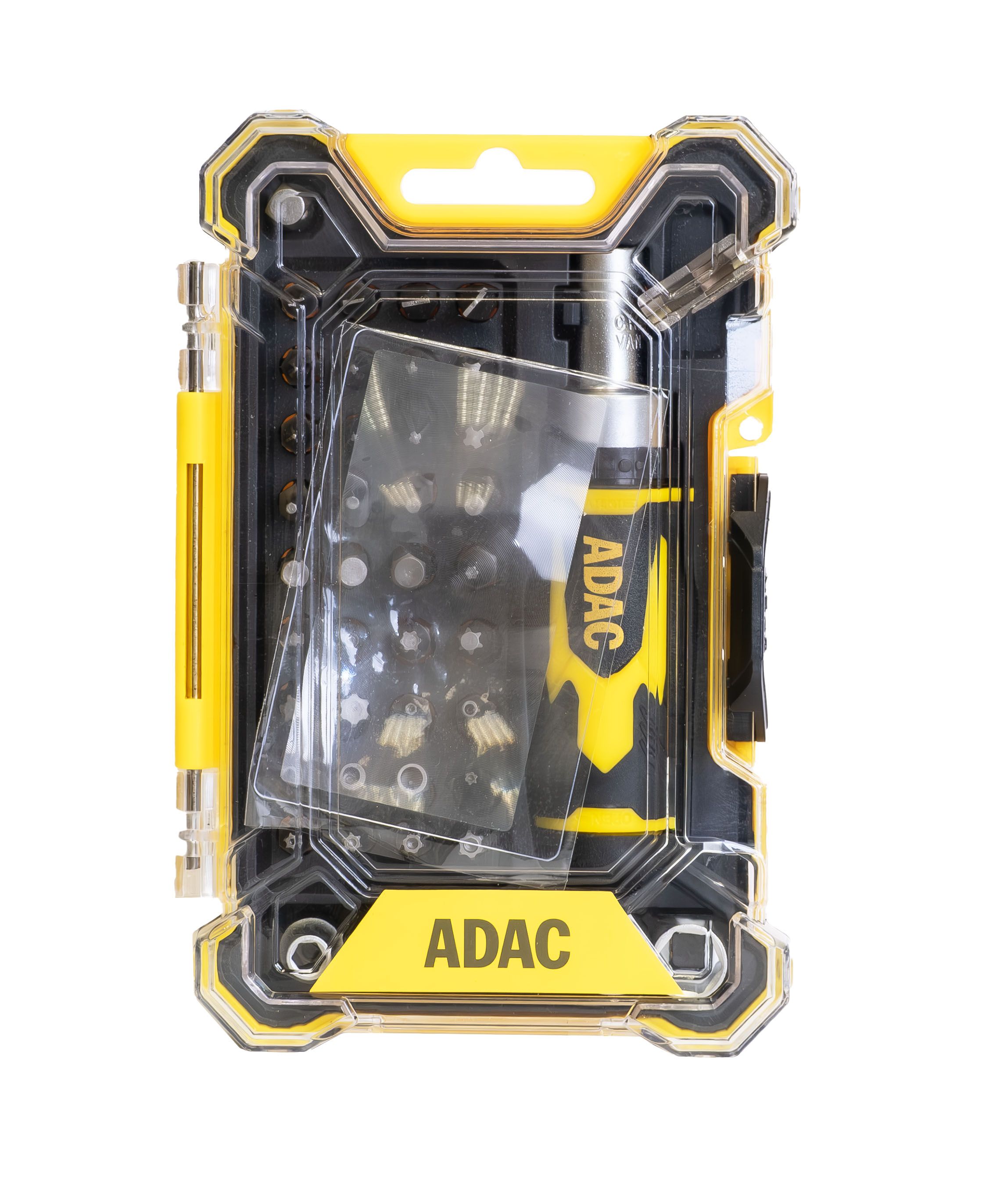 Schraubendreher-Set, Kfz-Werkzeug, ADAC, Bit-Set, Gehäusegelb