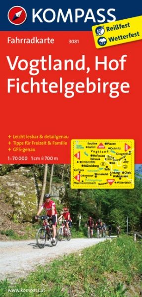 9783850265843kTu0r54L54WCK Cover Kompass Fahrradkarte Vogtland, Hof, Fichtelgebirge
