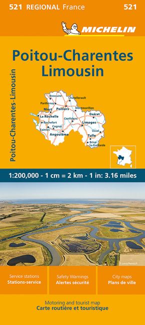 9782067258747 Michelin Regionalkarte Poitou-Charentes, Cover orange mittig grüne Felder