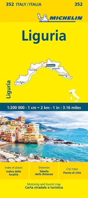 9782067259843 Michelin Localkarte Ligurien, Cover gelb mittig Stadt direkt am Meer
