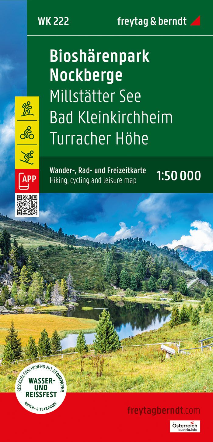Bioshärenpark Nockberge, Wander- und Radkarte,f&b Werbung, Plakat, Baum, Draußen, Natur