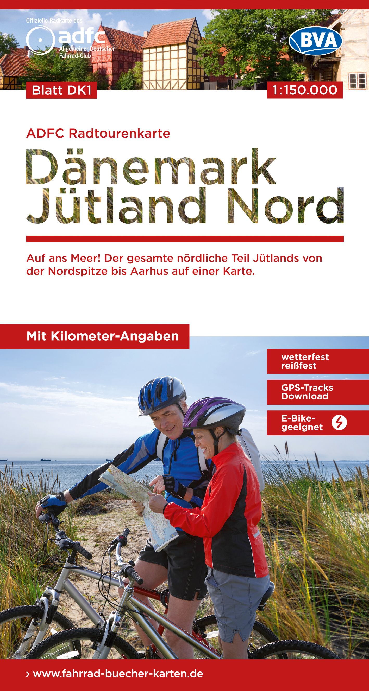 9783969901595 Cover ADFC Radtourenkarte Dänemark, Jütland Nord