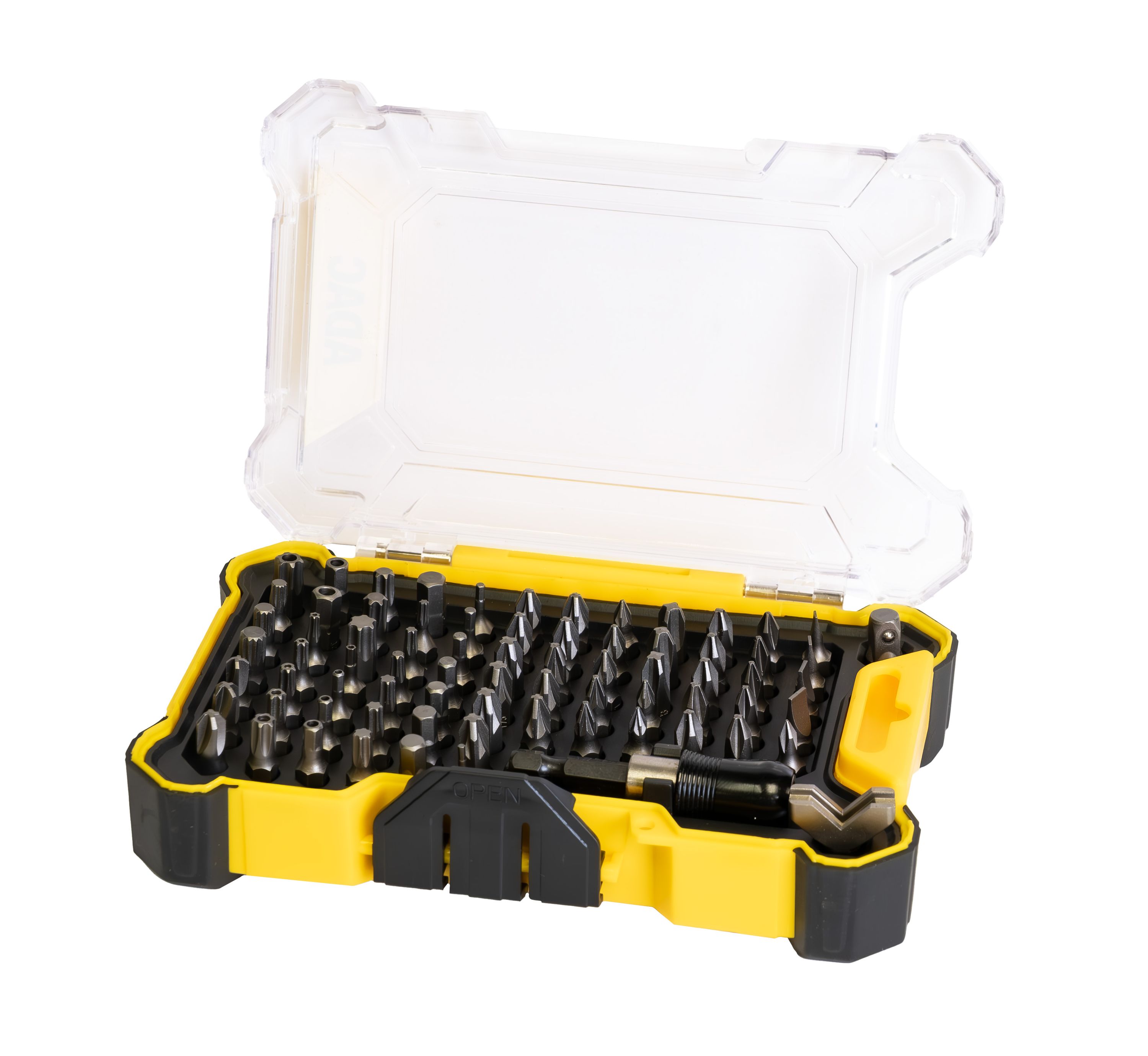 Schraubendreher-Bits, Bitset, Koffer, Metall-Bits, Gelb-schwarz