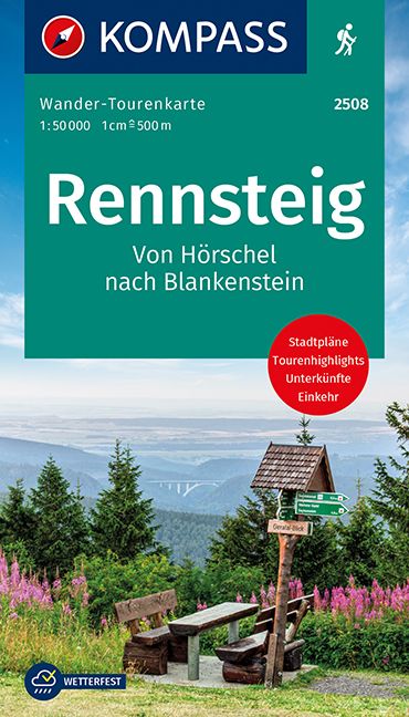 9783991213031 Cover Kompass Wanderkarte Rennsteig