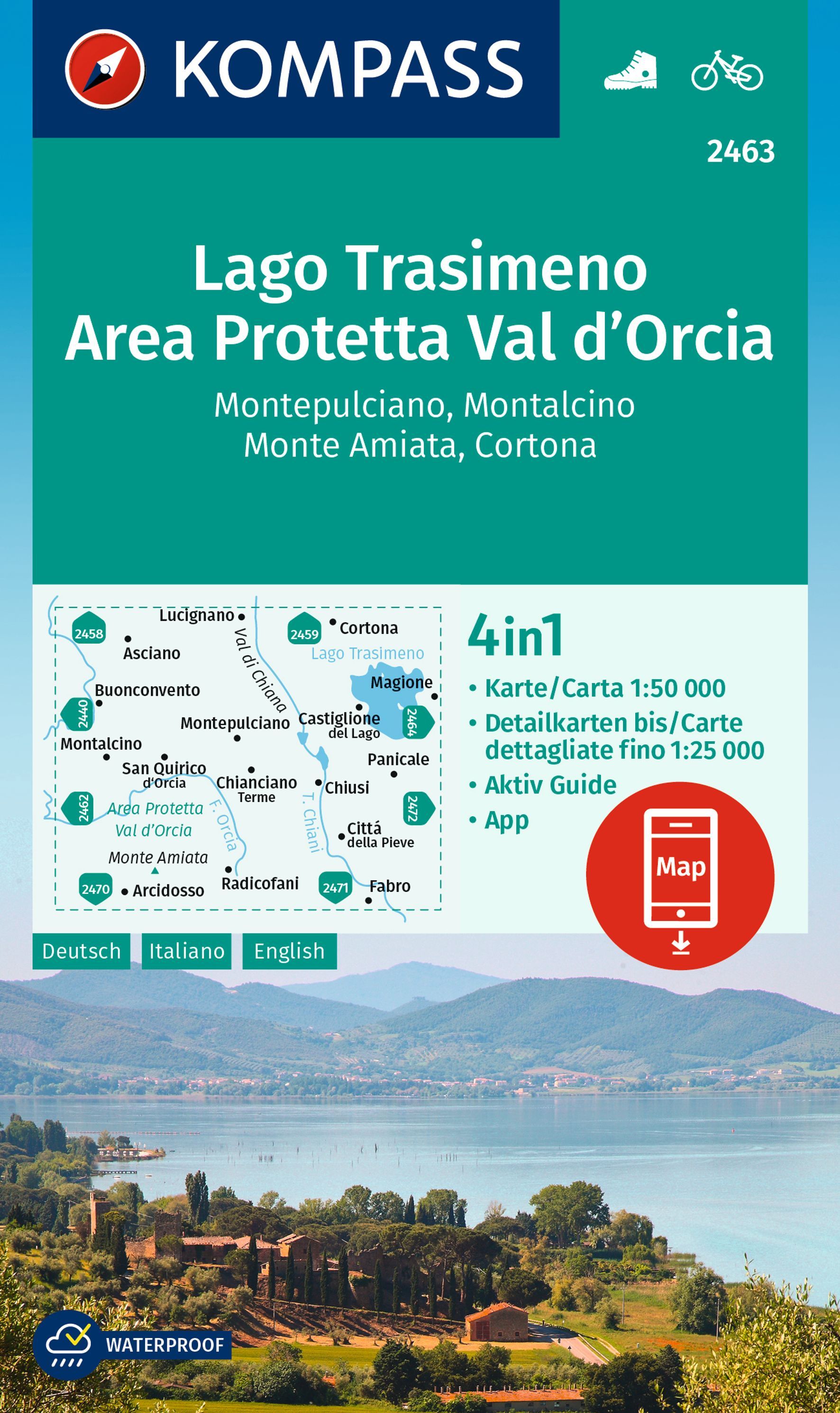 9783991217466 Cover Kompass Wanderkarte Lago Trasimeno