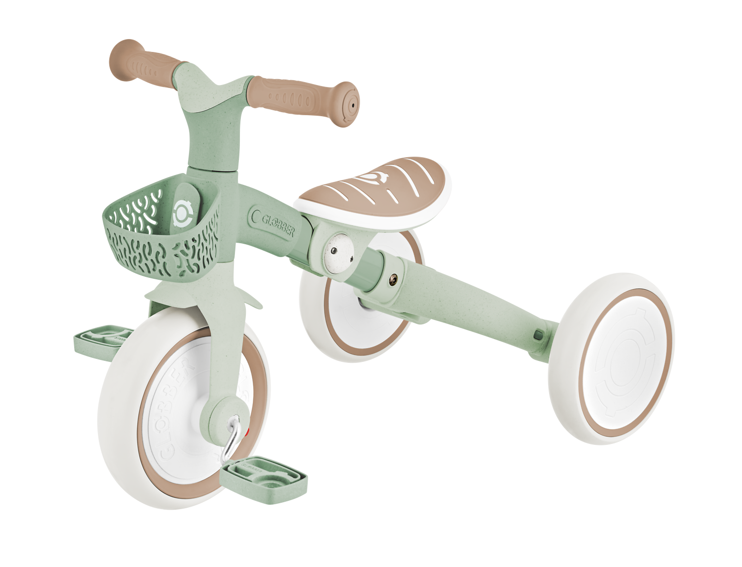 Kinderfahrrad, Balancebike, Pedal-frei, grünes Design, Trike
