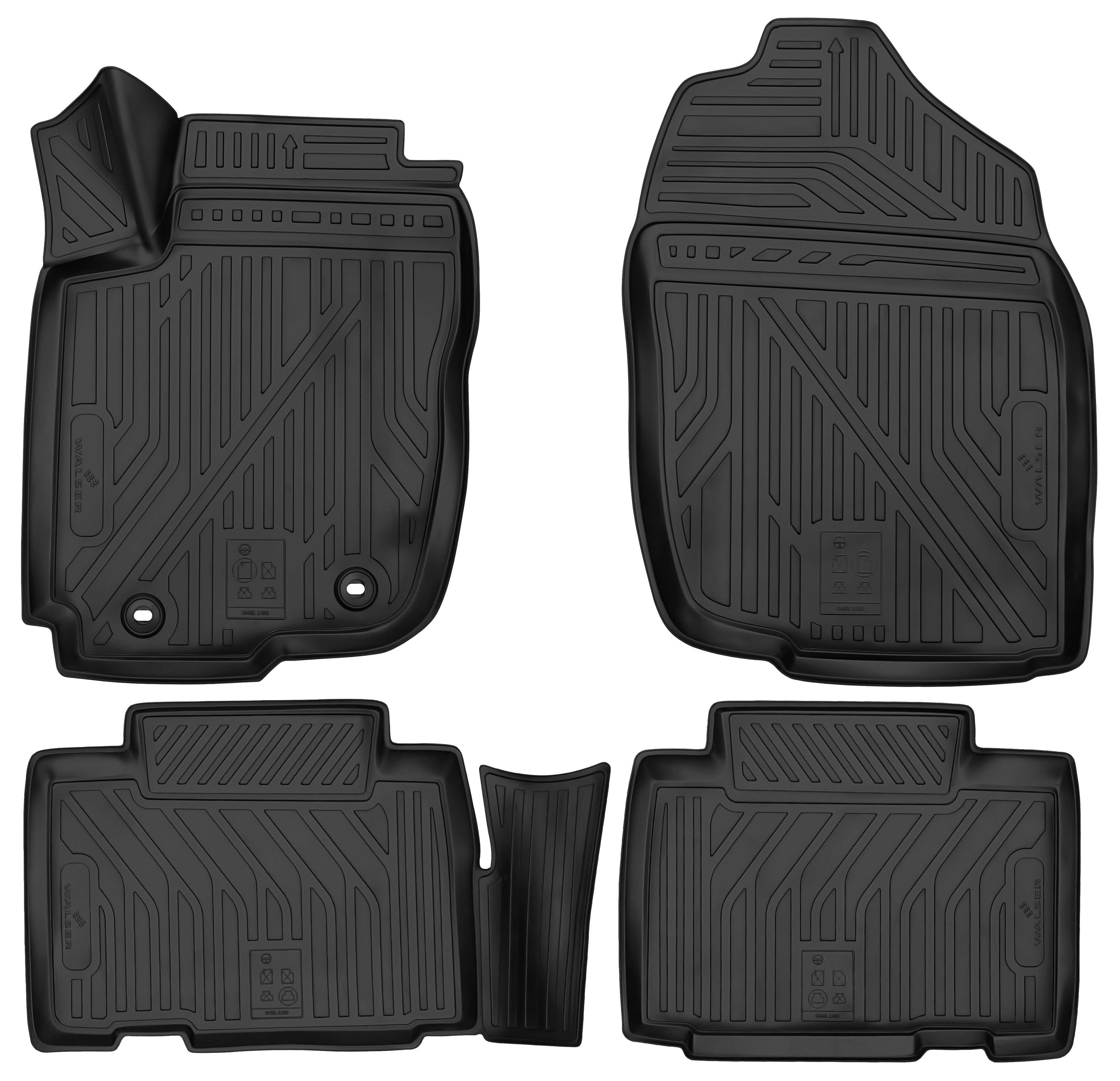 Fußmatte, Gummimatten XTR für Toyota RAV 4 IV, schwarz