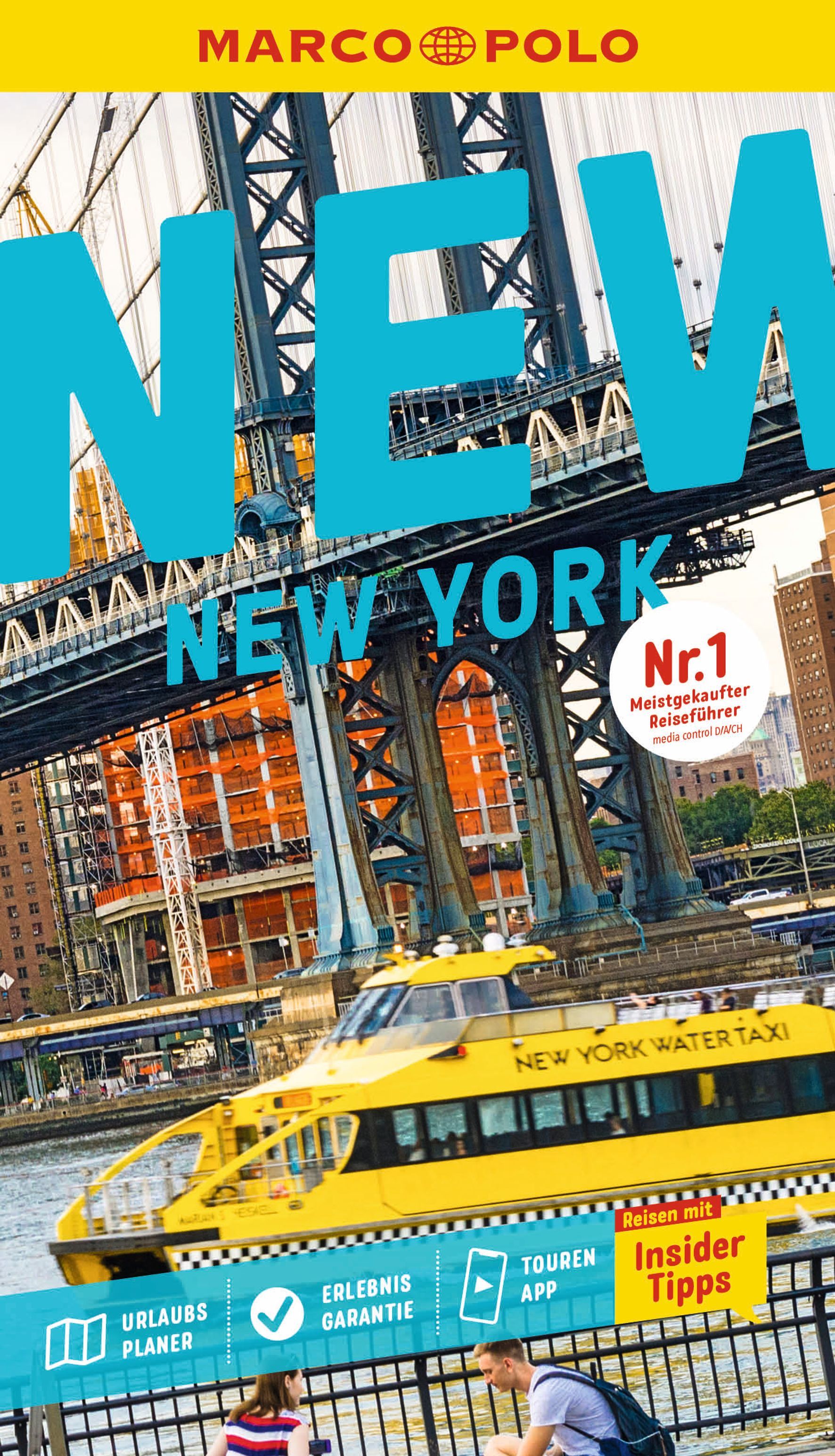 MARCO POLO Reiseführer New York Werbung, Uferpromenade, Person, Plakat, Metropolis