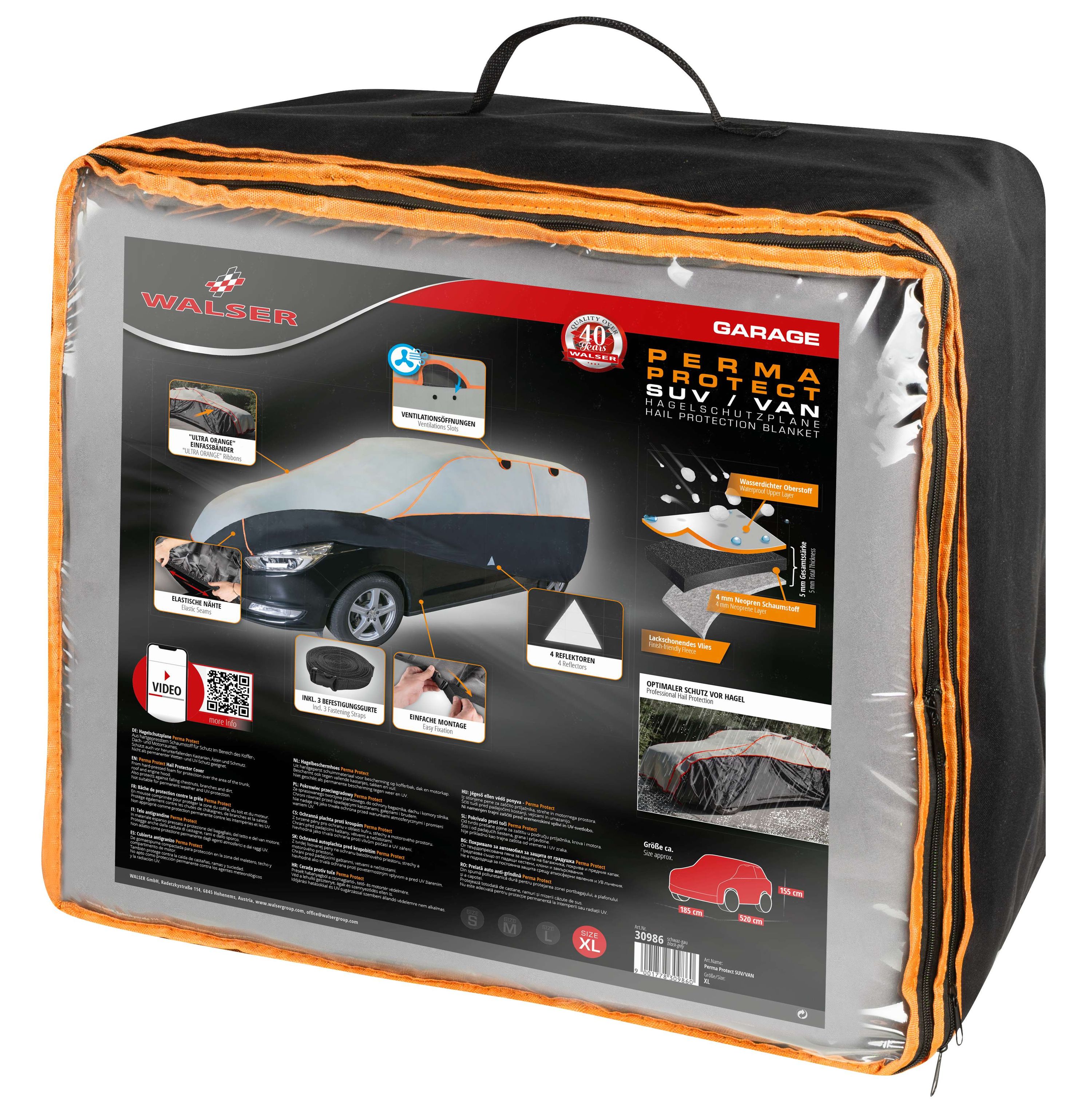 PKW Hagelschutzplane Perma Protect SUV Größe XL in Verpackung