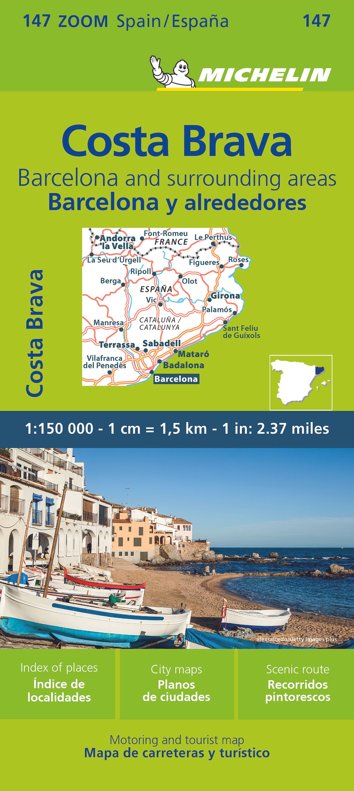 Michelin Costa Brava, Barcelona und Umgebung Werbung, Plakat, Wasser, Uferpromenade, Werbung, Plakat, Wasser, Uferpromenade,