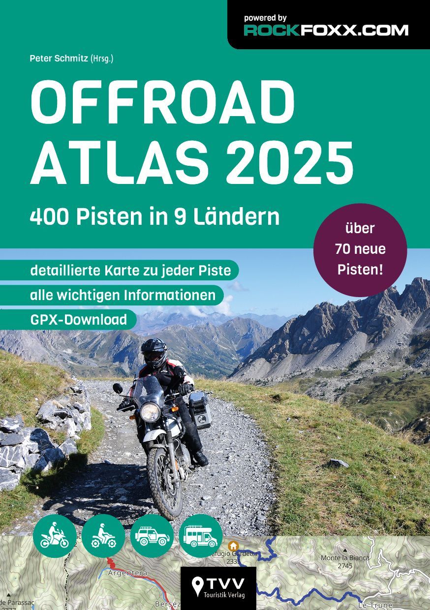Offroad Atlas 2025 Werbung, Plakat, Person, Motorrad, Rad