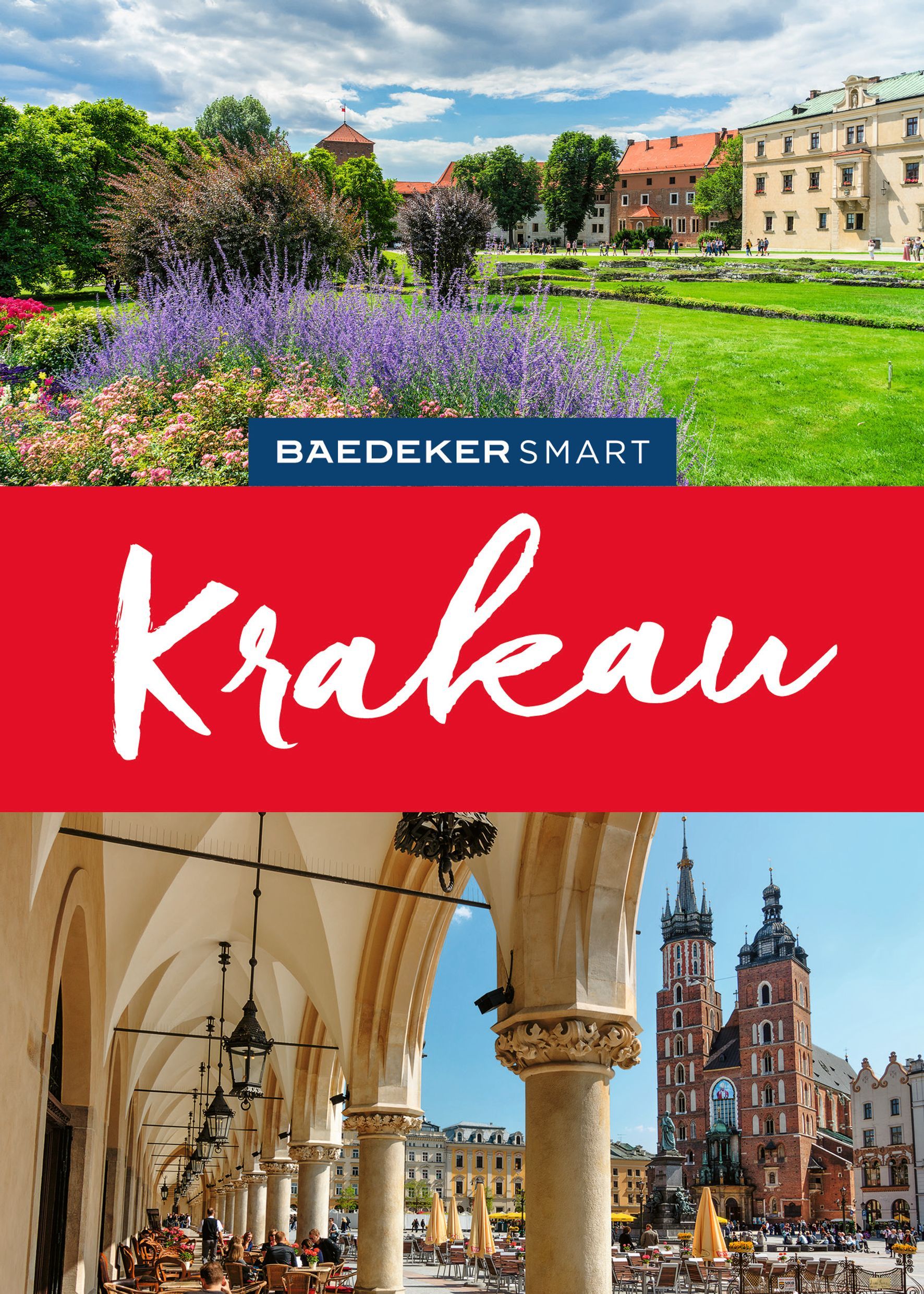 Baedeker SMART Reiseführer Krakau Cover Baedeker Reiseführer Smart KrakauGras, Stadt, Villa, Bogen, Person