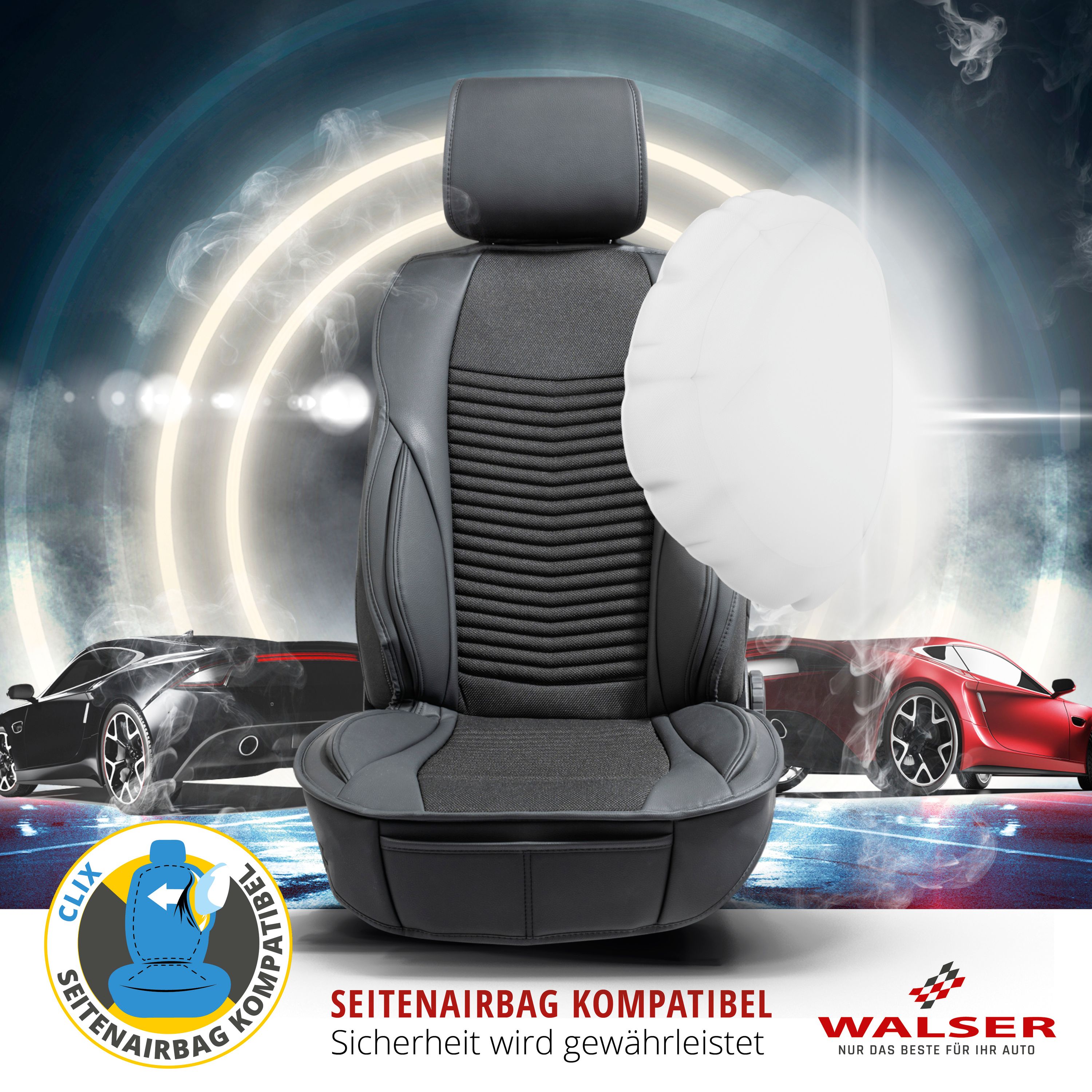 Sitzaufleger Max, Seitenairbag kompatibel