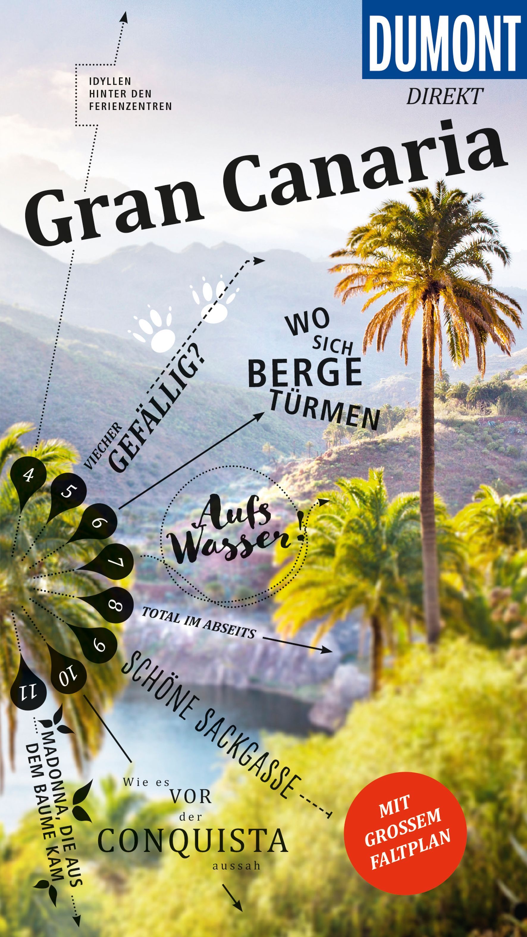 DuMont direkt Reiseführer Gran Canaria Werbung, Plakat, Sommer, Vegetation, Baum