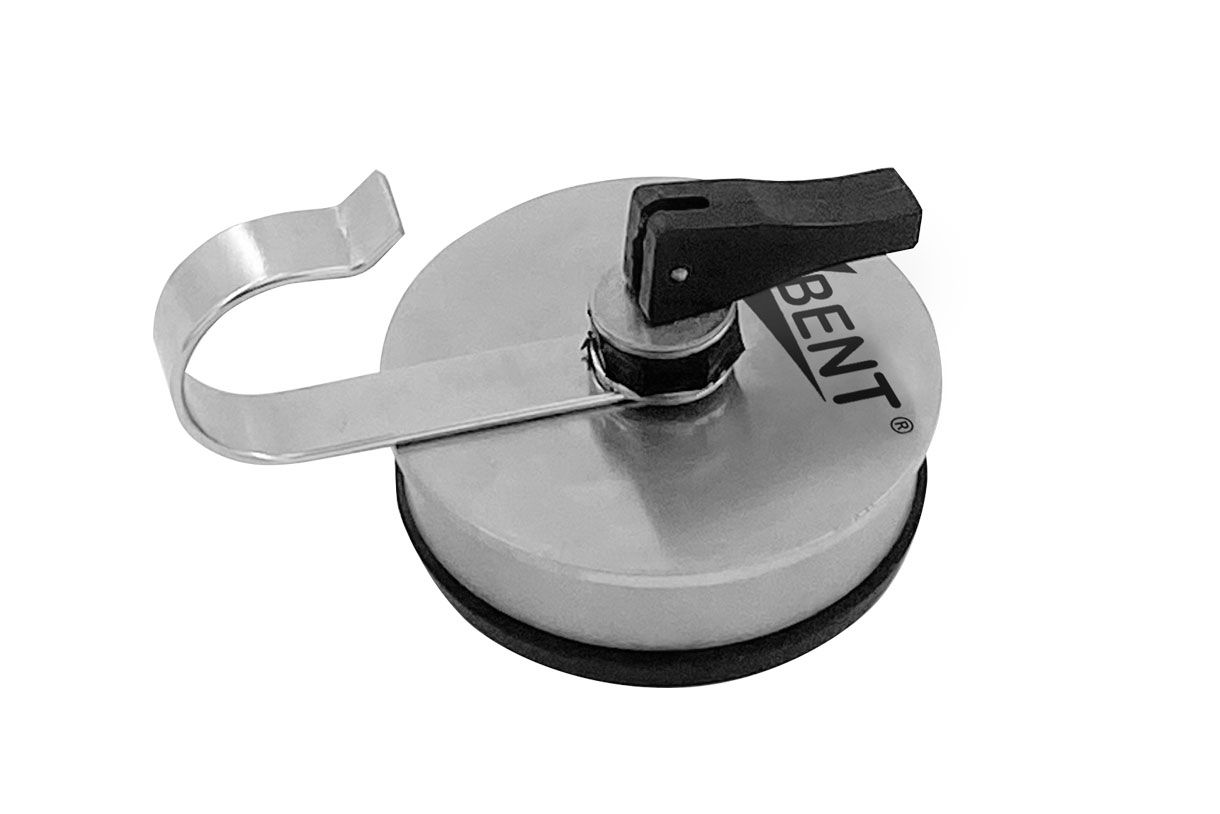 9961713100 BENT Klasppsauger, Silber und Grau mit Haken
