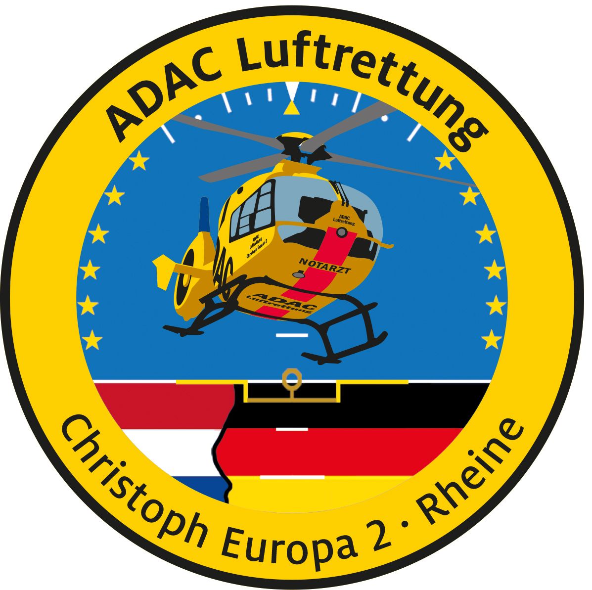 Fanpatch_Chr-Europa-2_Rheine_02-18 Fanpatch ADAC Luftrettung Christoph Europa 2 Rheine