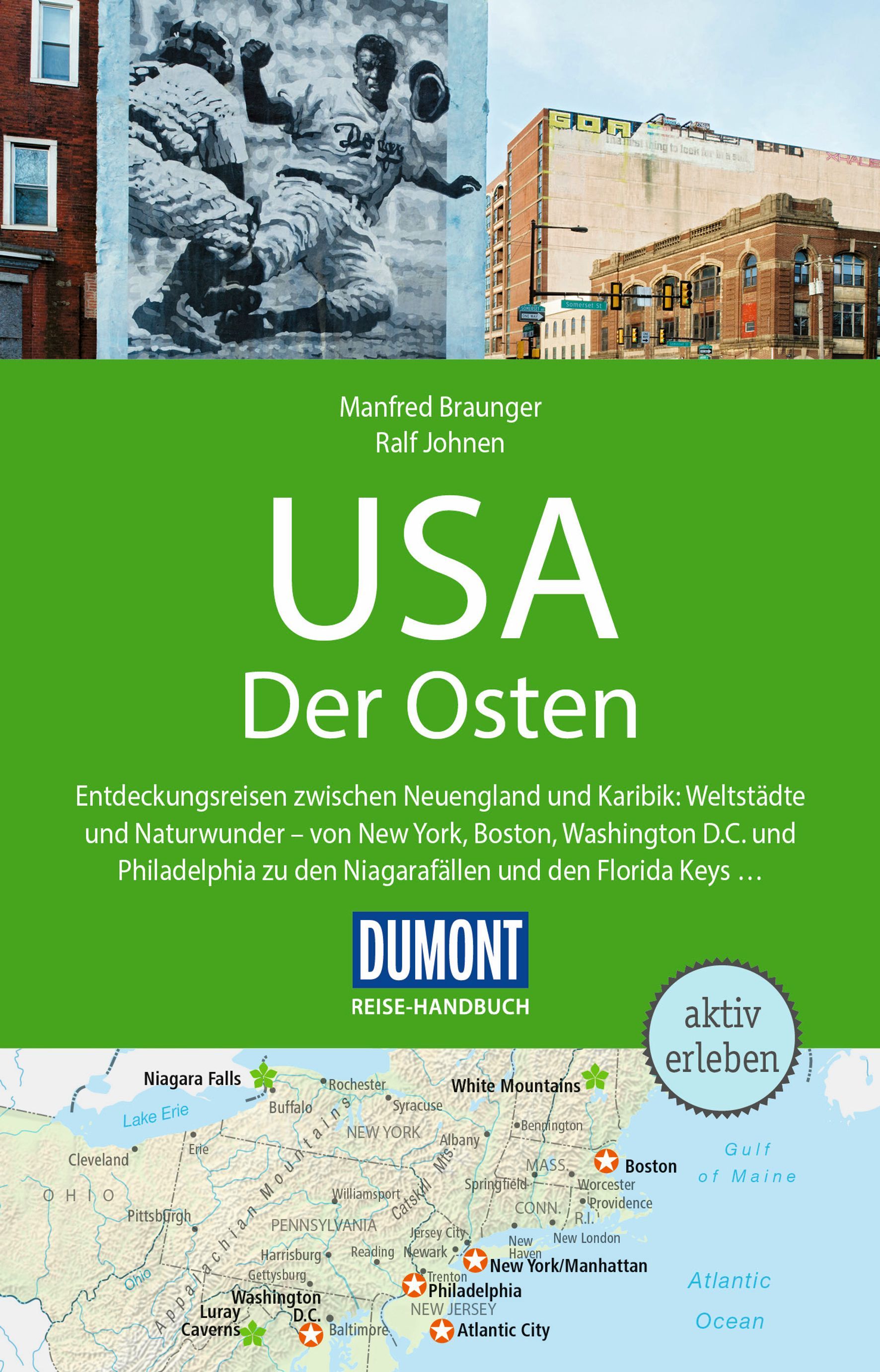 DuMont Reise-Handbuch Reiseführer USA, Der Osten Cover Dumont Reiseführer USA der Osten. Person, Ampel, Handschuh