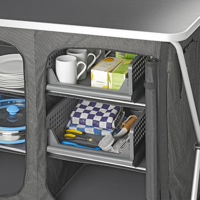 Organizer im Campingschrank, Schublade, Mobiliar, Schrank