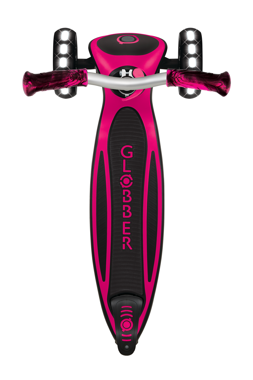 Tretroller, Rollstift, Kinderfahrzeug, Magenta, Rollen Griff