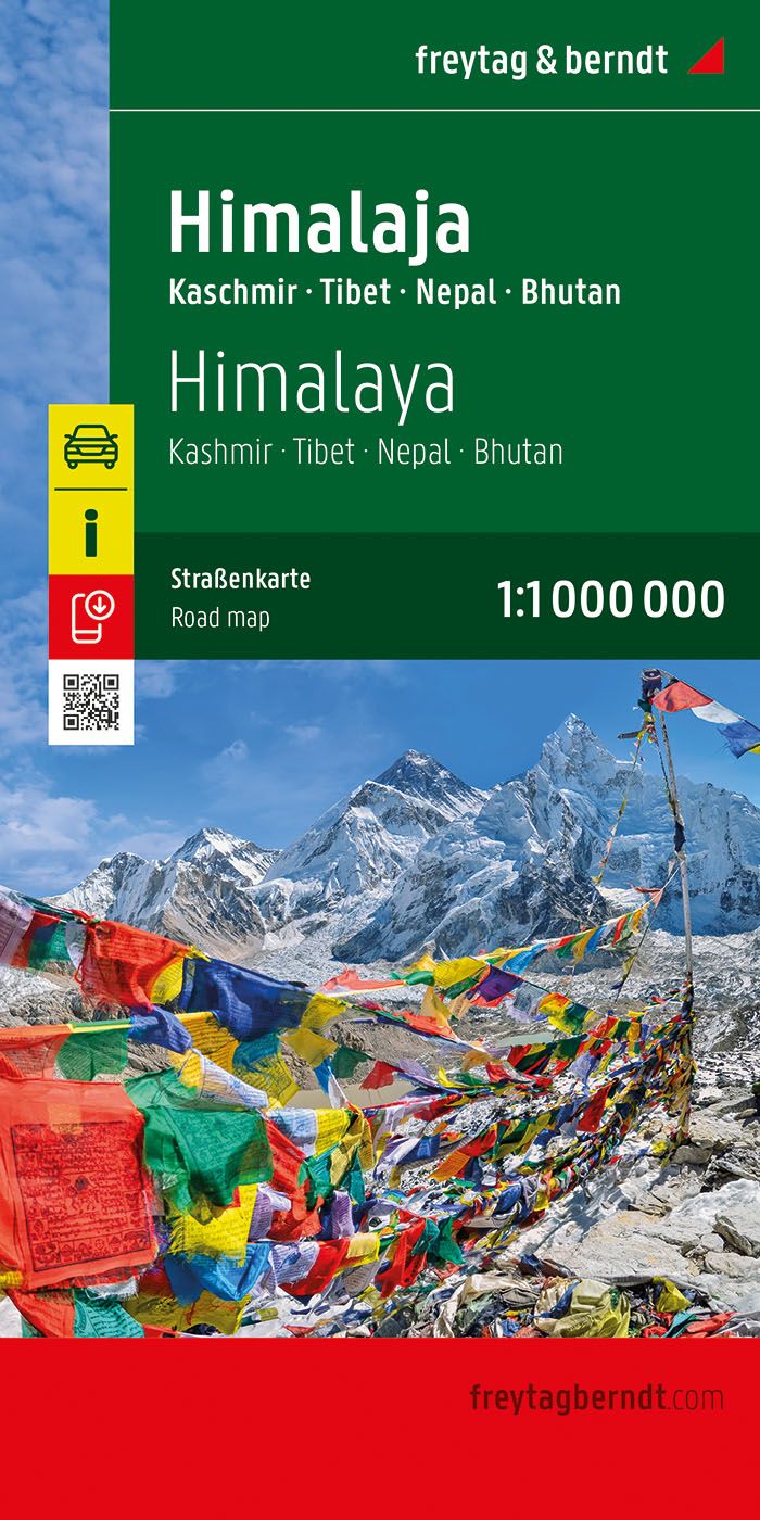 Himalaja, Straßenkarte 1:1.100.000, f&b Werbung, Plakat, Gebirgskette, Draußen, Gipfel