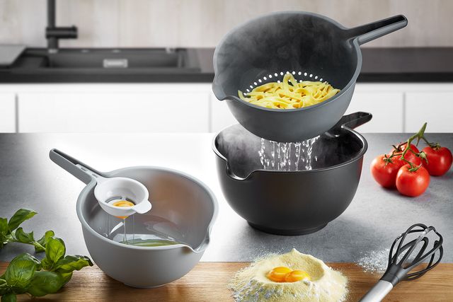 Pasta Topf, Sieb/Colander Stapel, Sieb Löffel, KüchenSchüssel, Tomaten