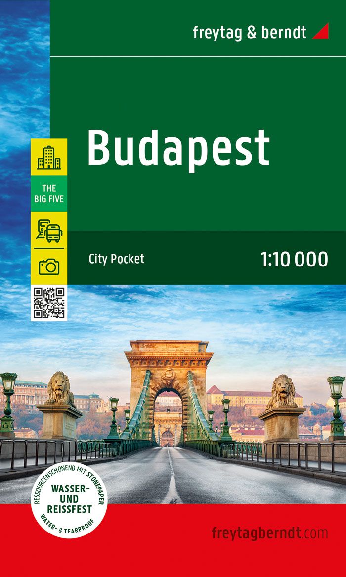 Budapest, Stadtplan, 1:10.000, freytag & berndt Cover Freytag & Berndt Stadtplan Budapest