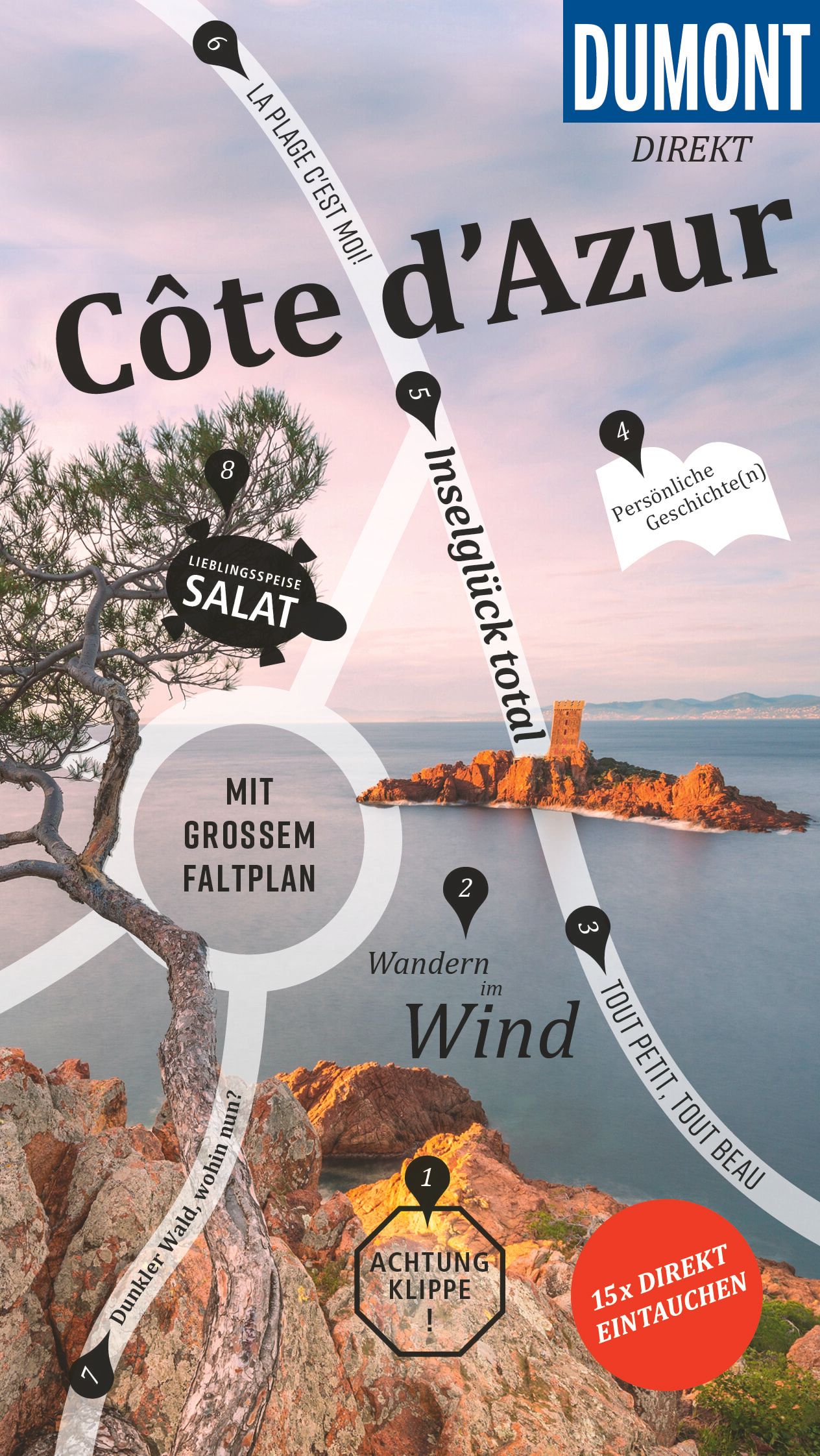 Côte d'Azur, Klippe, Salat, Wind, Pfadmarkierung
