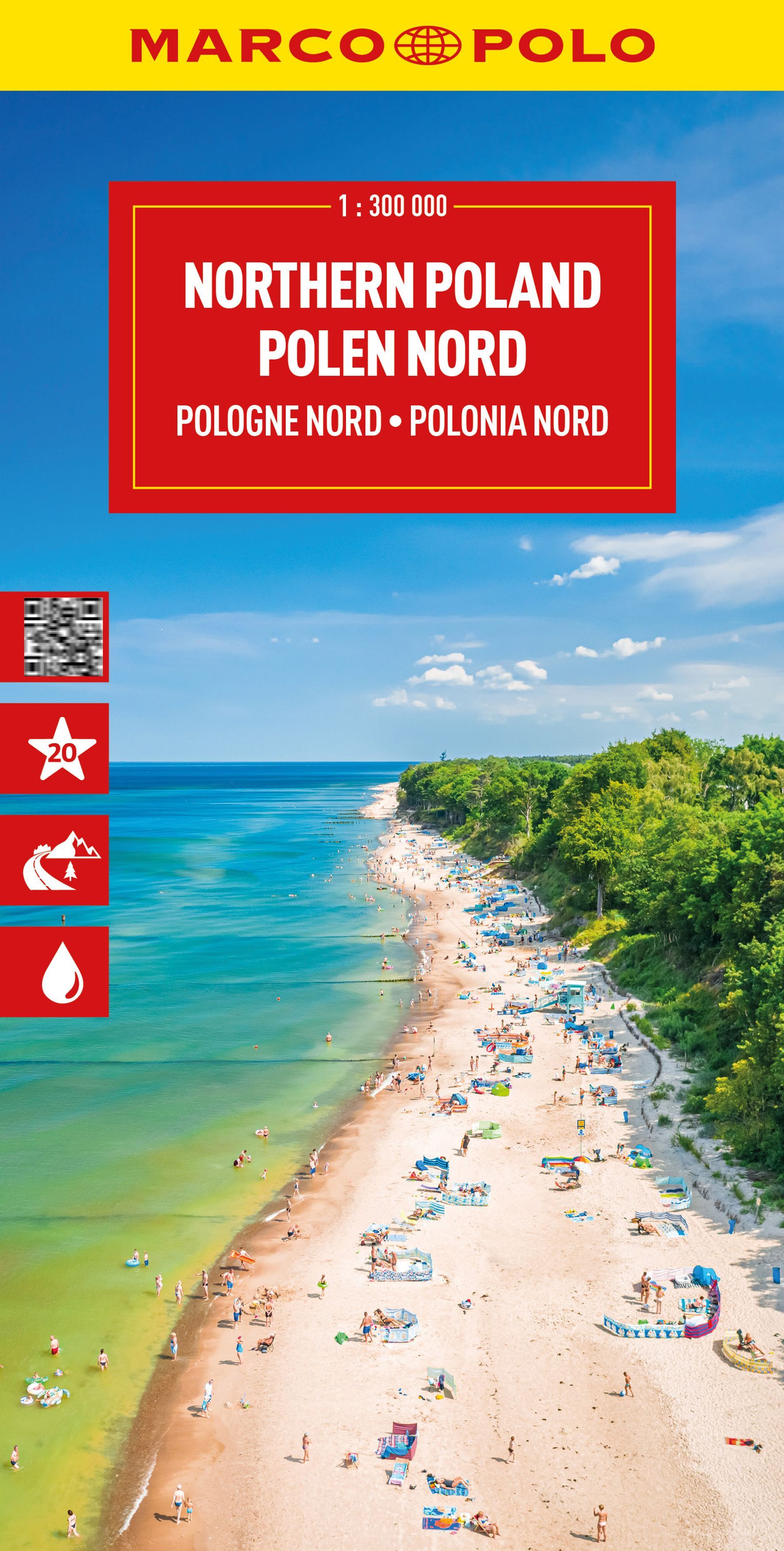 MARCO POLO Reisekarte Polen Nord 1:300.000 Sommer, Natur, Draußen, Meer, Strand
