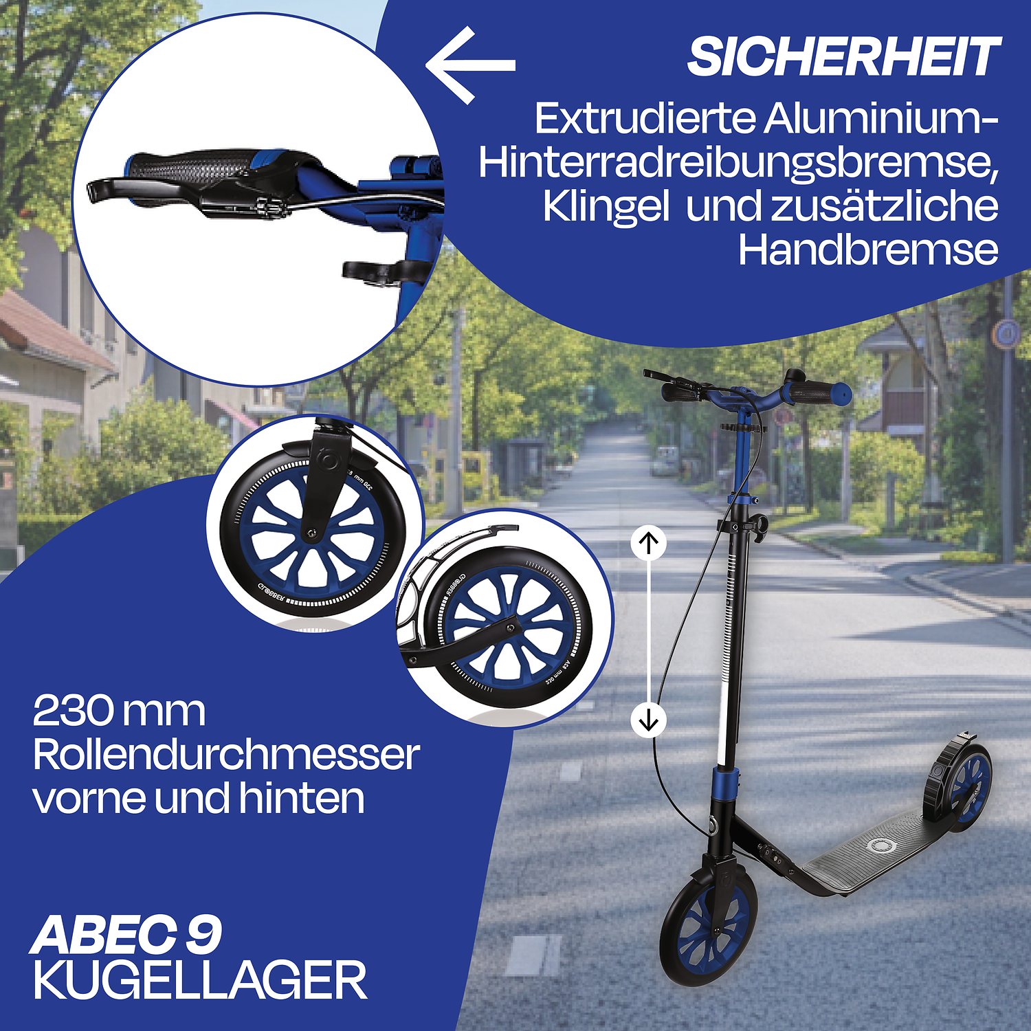 Roller, Kugellager, 230mm, Rollradius, ABEC9