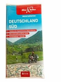 24-002 Reiseführer Deutschland Süd, berge, Wiesen , Motorradfahrer