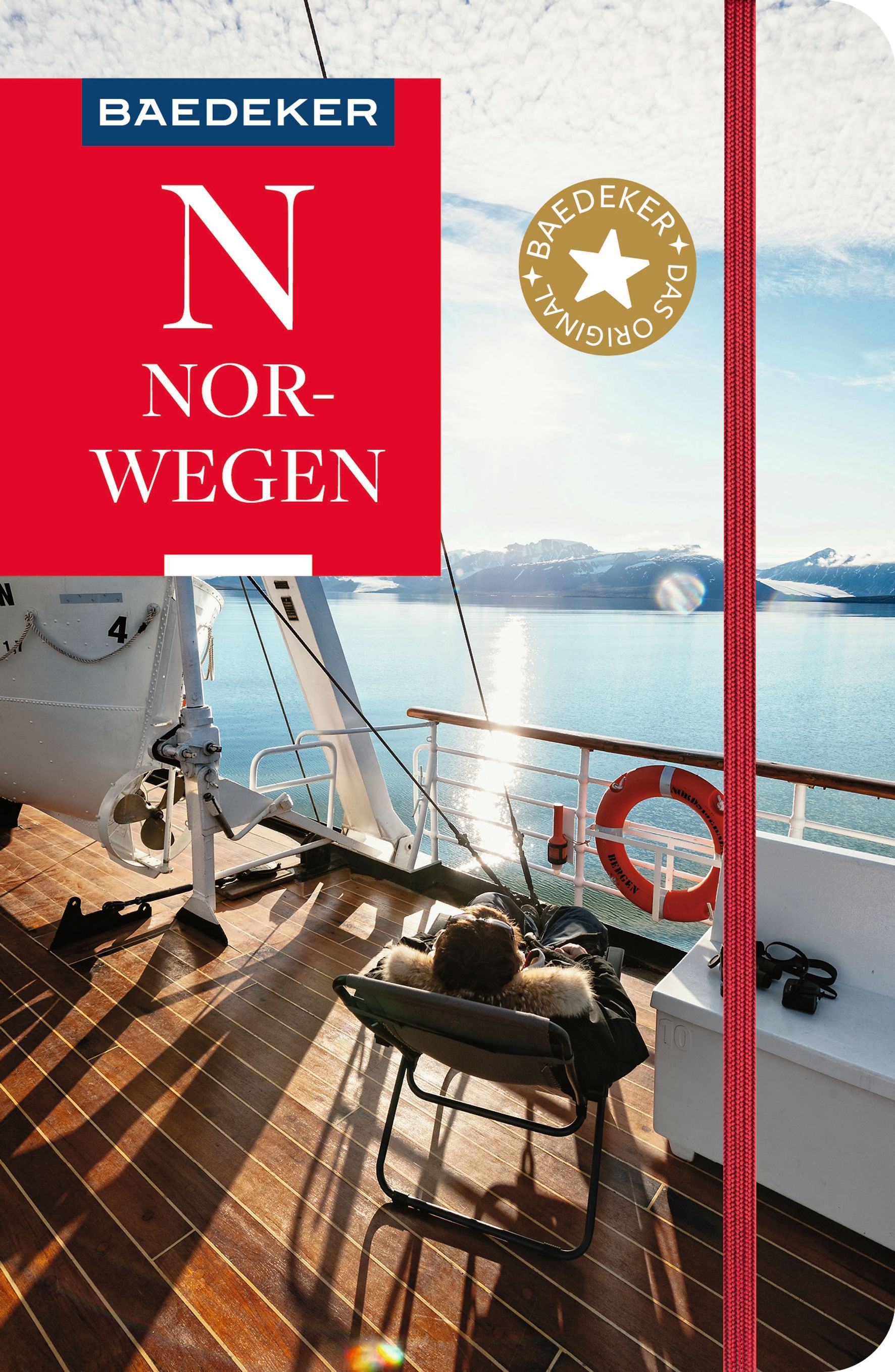 Baedeker Reiseführer Norwegen Fahrzeug, Jacht, Veranda, Uferpromenade, Deck