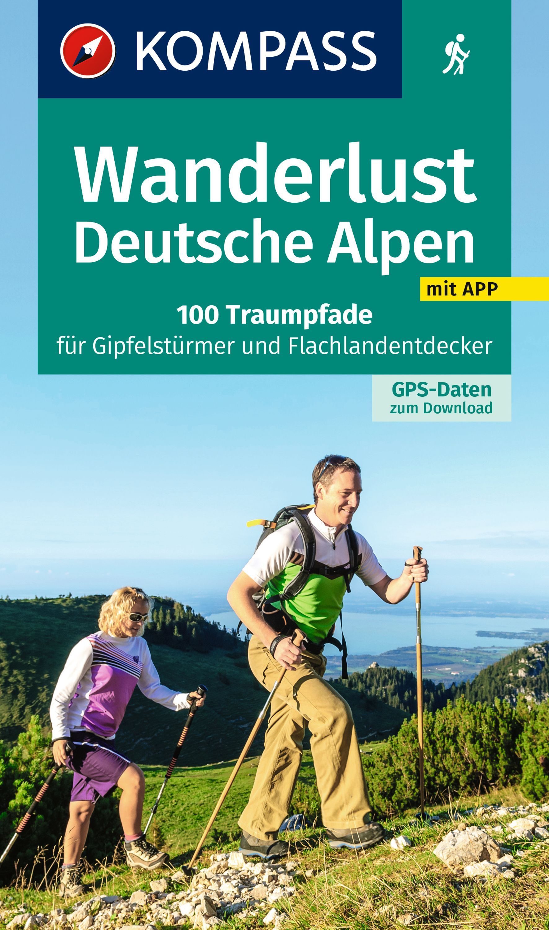 KOMPASS Wanderlust Deutsche Alpen Person, Gehen, Wandern, Tasche, Brillen