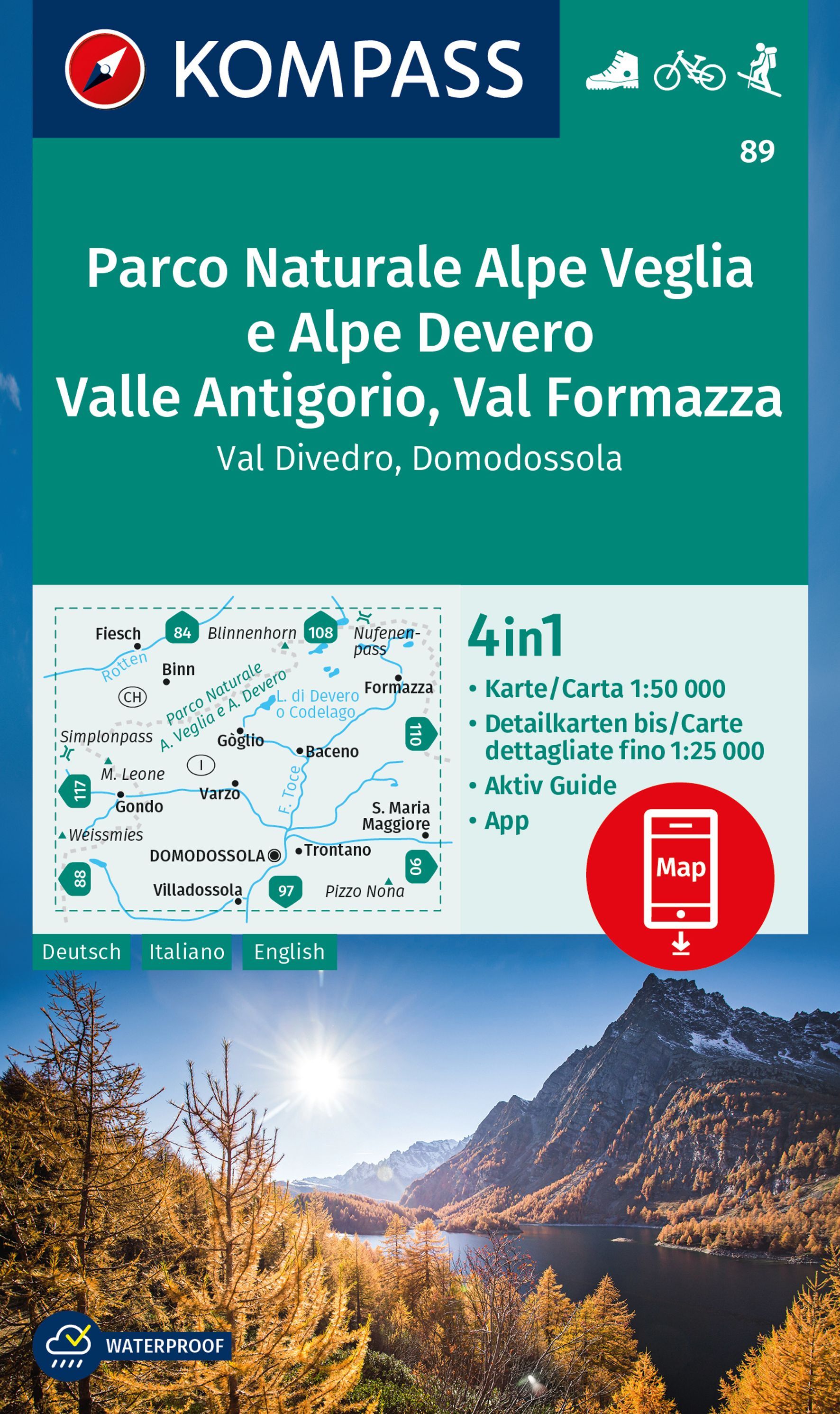 9783991218869 Cover Kompass Wanderkarte Parco Naturale Alpe Veglia