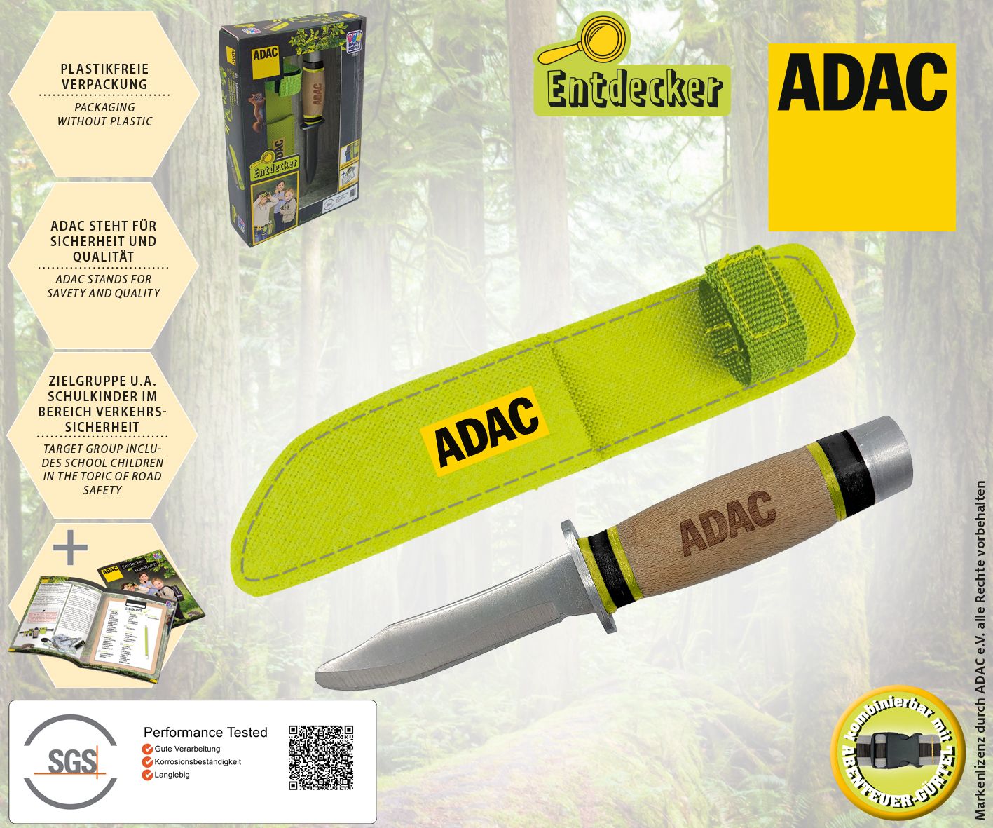 ADAC Schnitzmesser Klinge, Waffe, Messer, Dolch