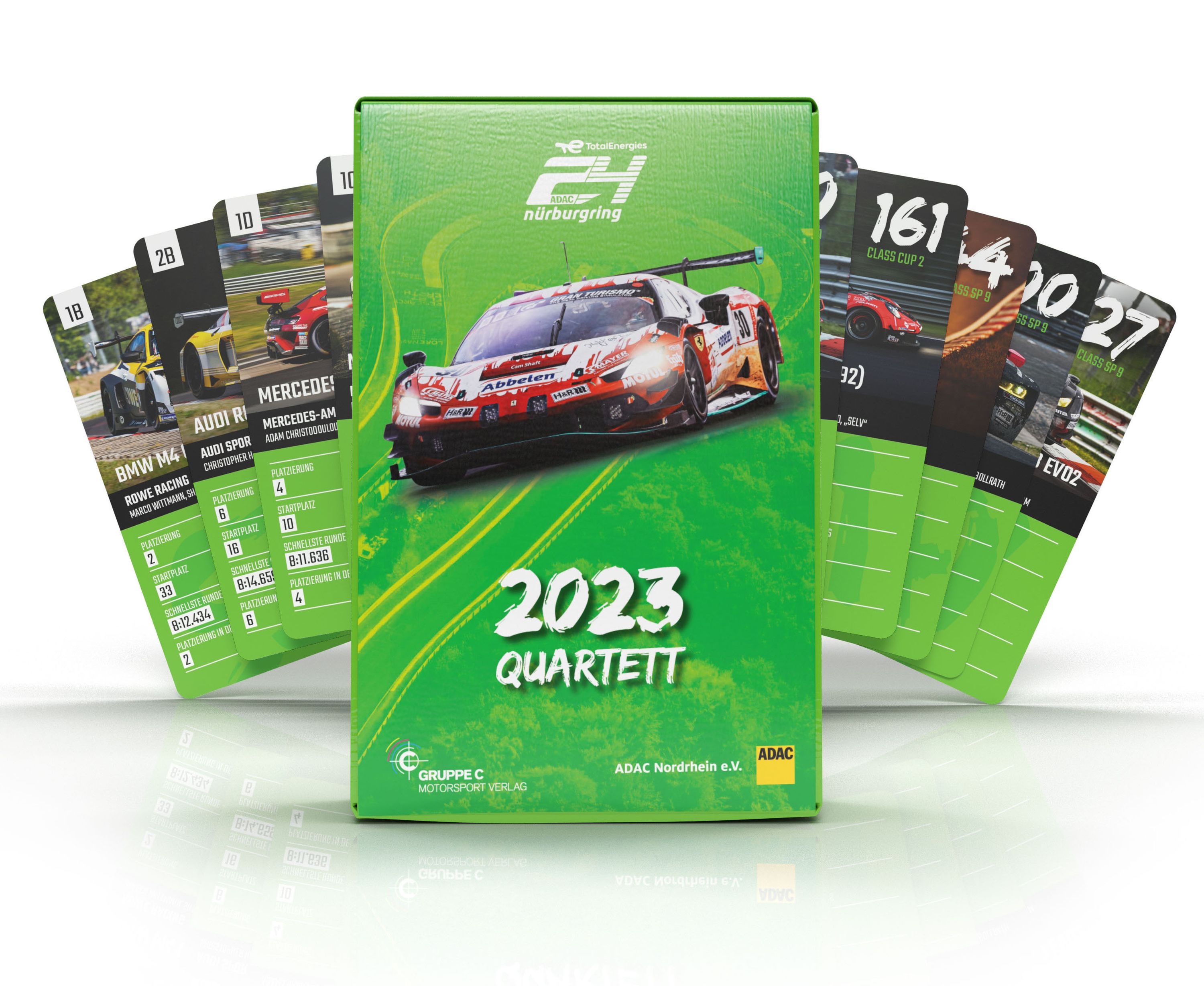 24h-Quartett-2023 Grüne Quartett Karten vom 24h Rennen 2023