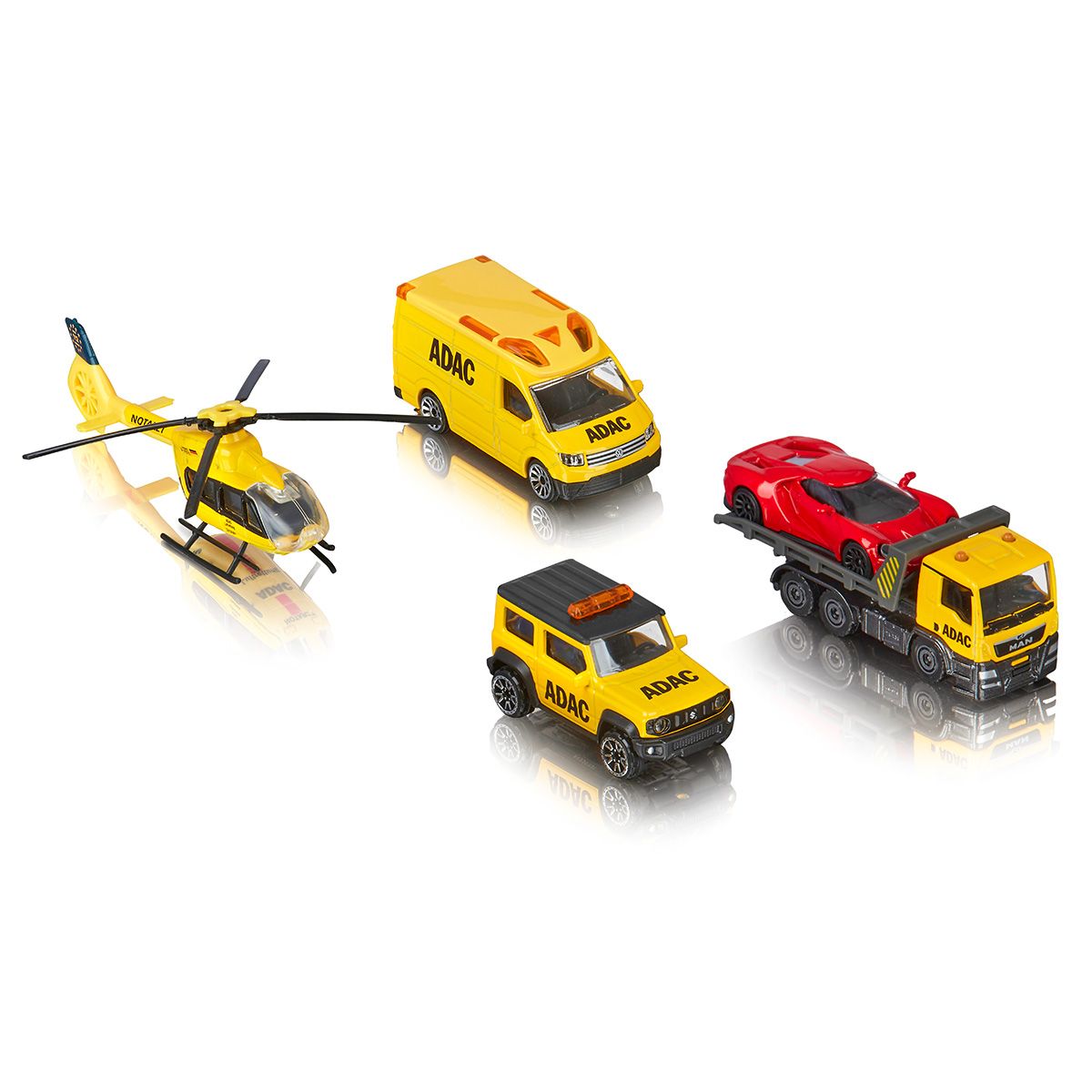 ADAC1556 Verschiedene ADAC Spielzeug Autos und Hubschrauber