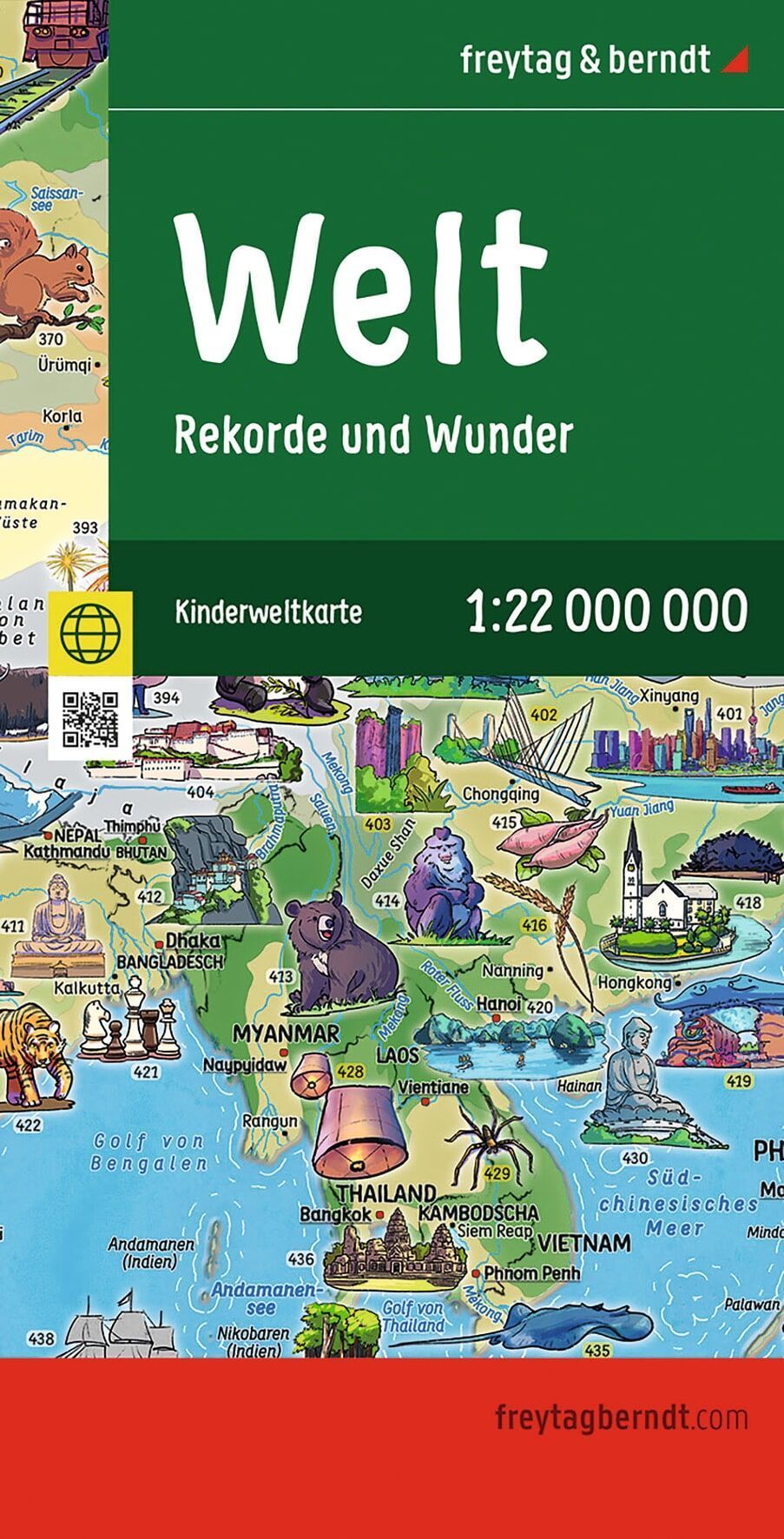Weltkarte, Kinderweltkarte, 1:22 000 000, Geographie, Landkarten