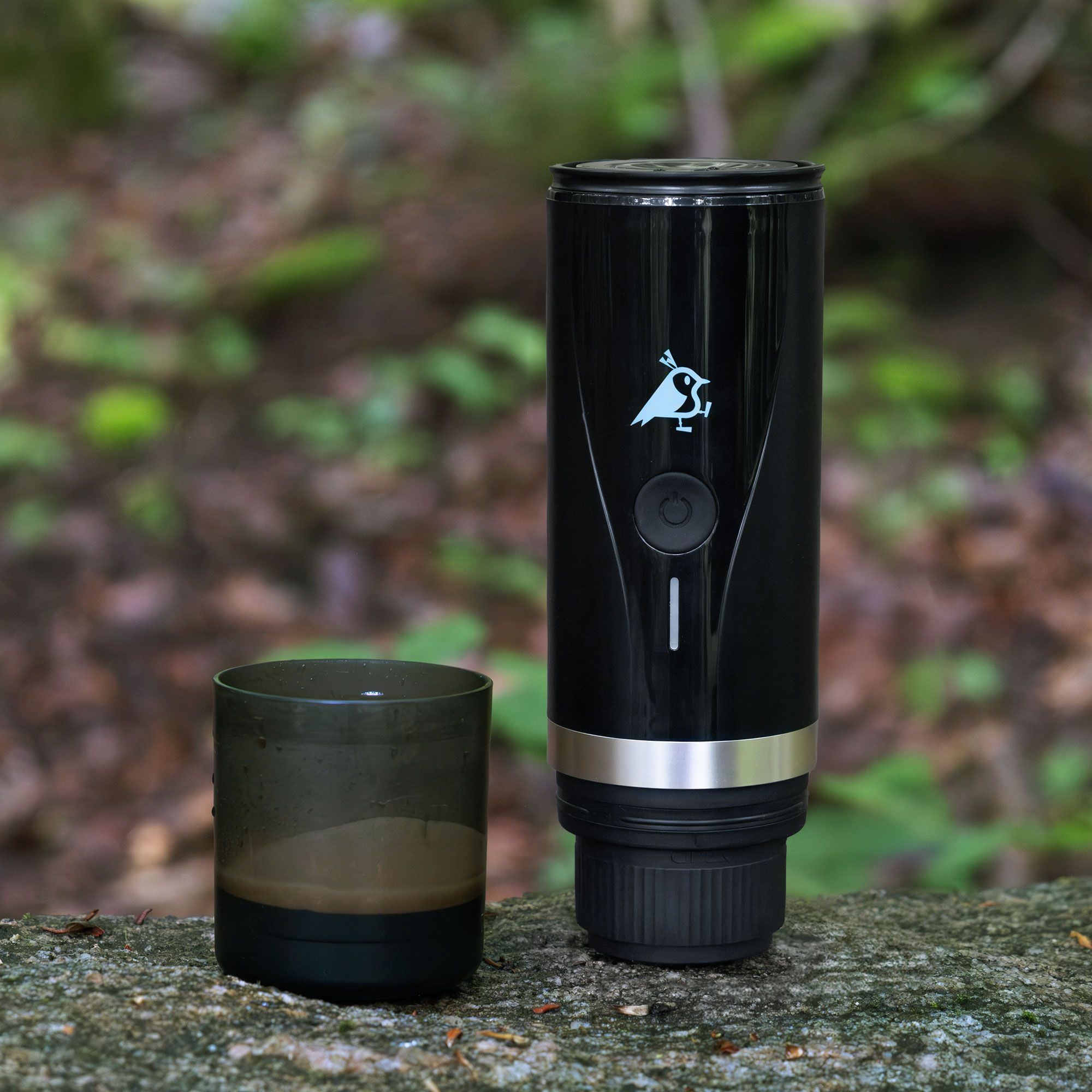 Reisebecher, Isolierte Flasche, Schwarzer Becher, Metall-Thermos, LED-Deckel Platzhalter