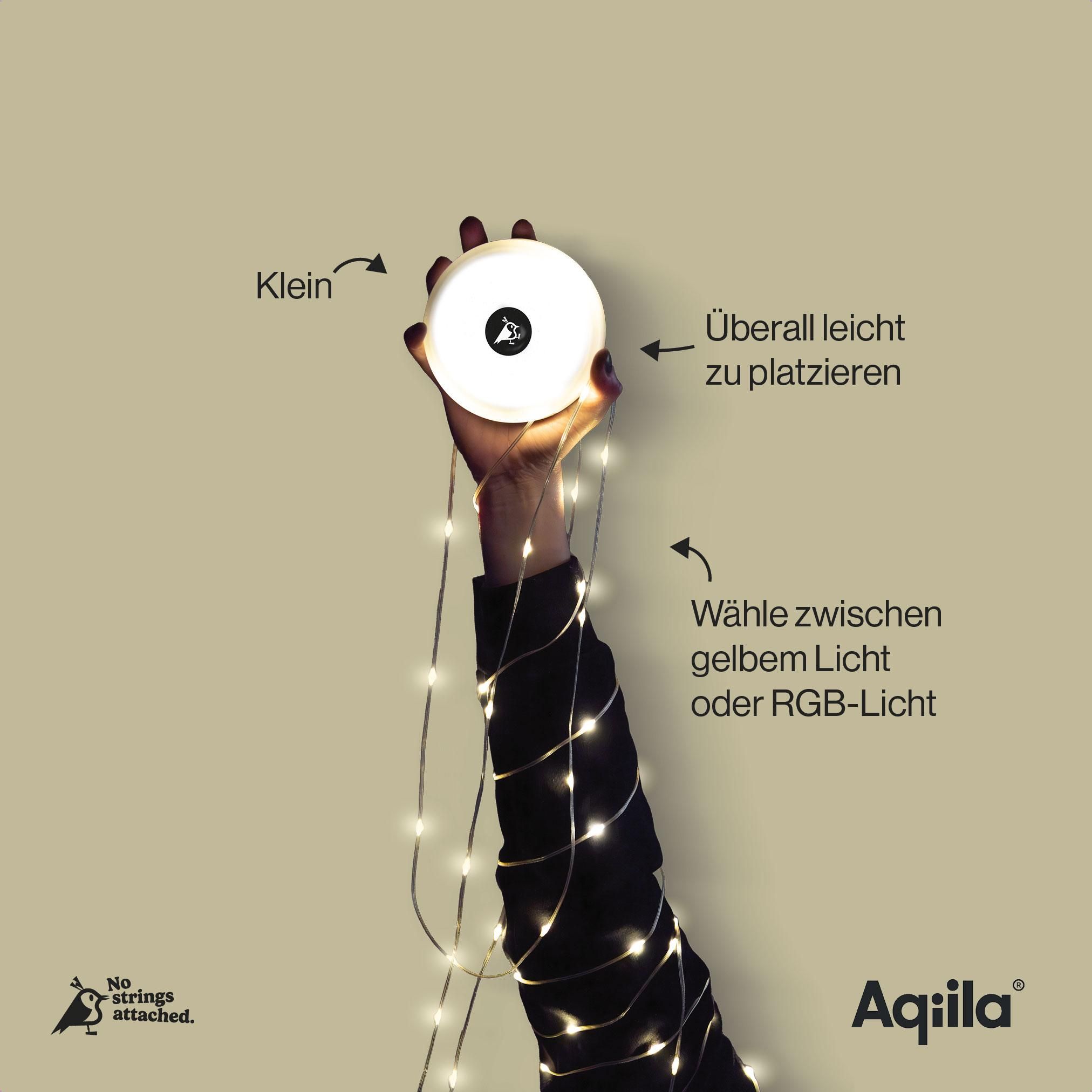 Lichterketten, LED-Lichter, Feenlichter, Kabellose Lampe, Ball-Laterne