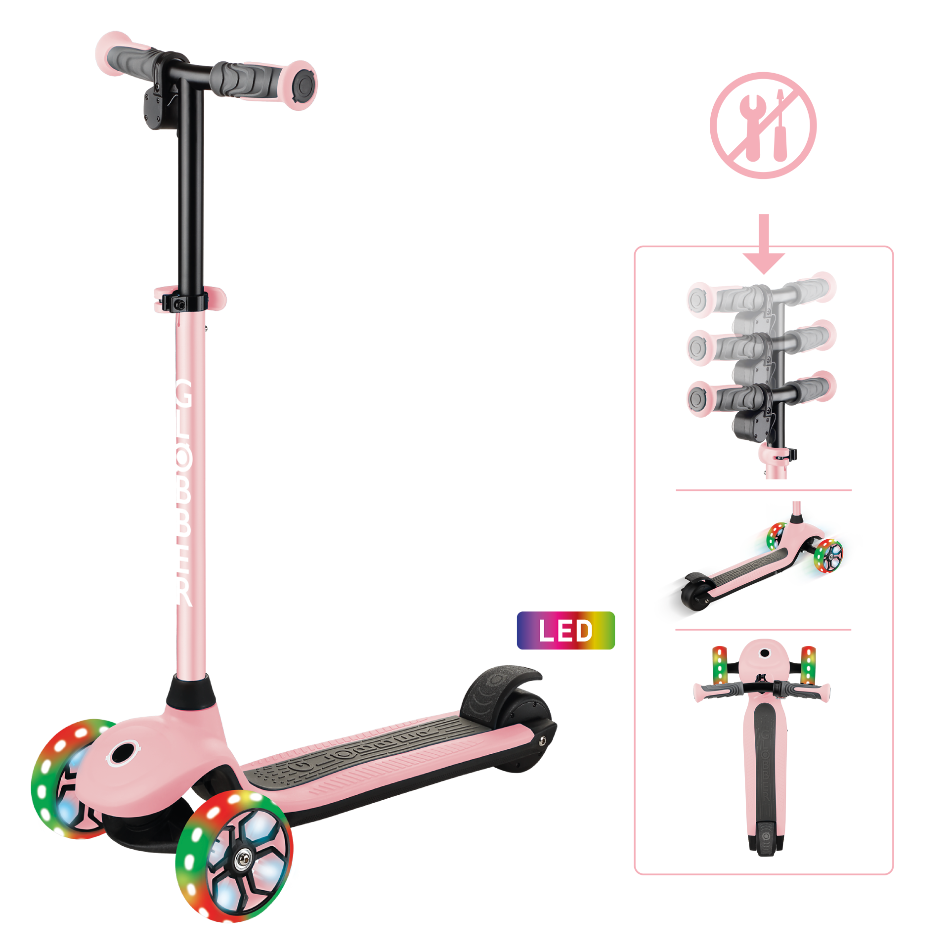 Transport, Fahrzeug, Kinderroller, Tretroller, Rosa, Rad