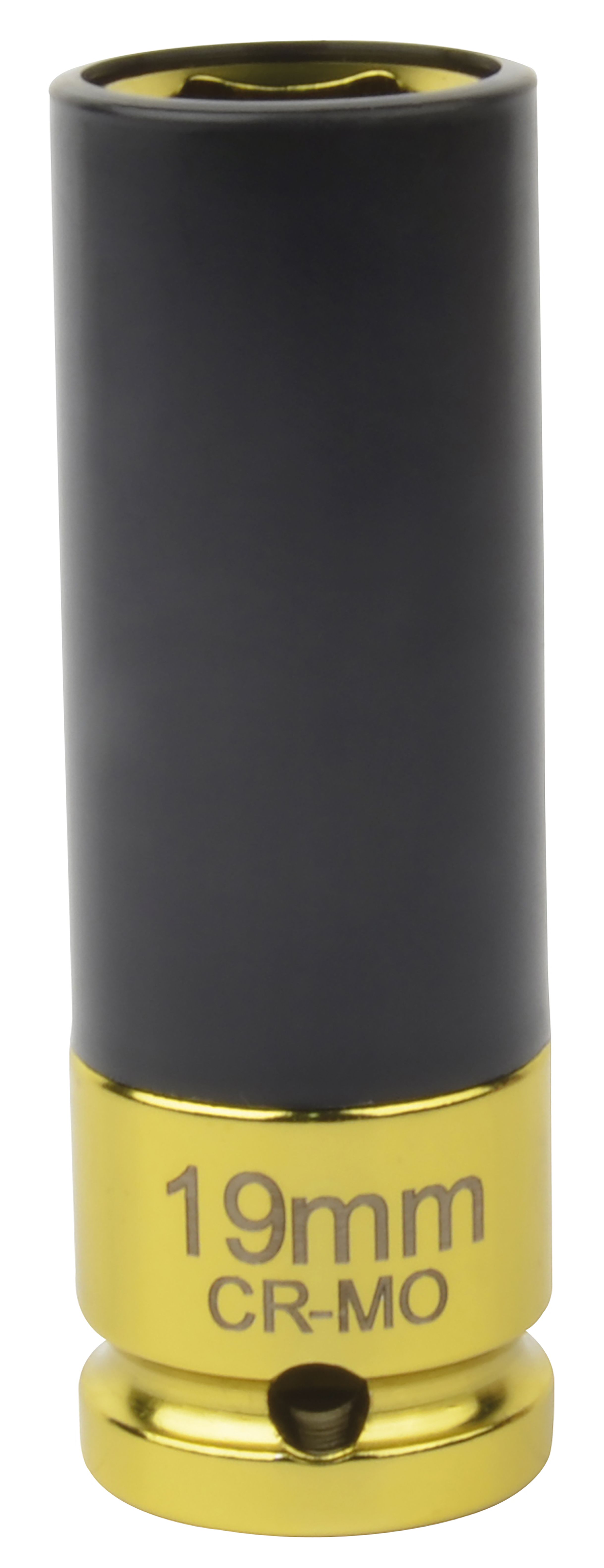 19mm Steckschlüsseleinsatz, schwarz mit goldenem Metall