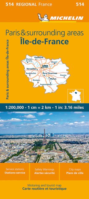 9782067258662 Michelin Regionalkarte Ile de France, Cover Orange und mittig große Stadt