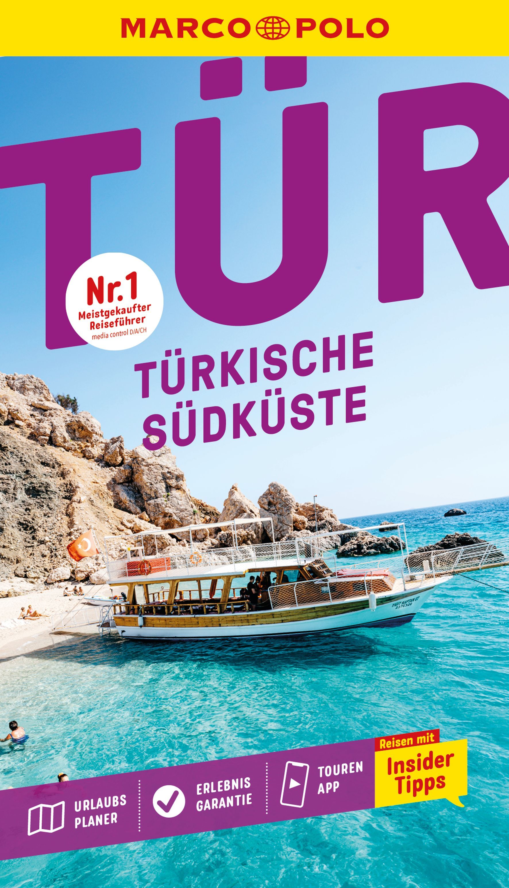 MARCO POLO Reiseführer Türkische Südküste Jacht, Werbung, Boot, Plakat, Person