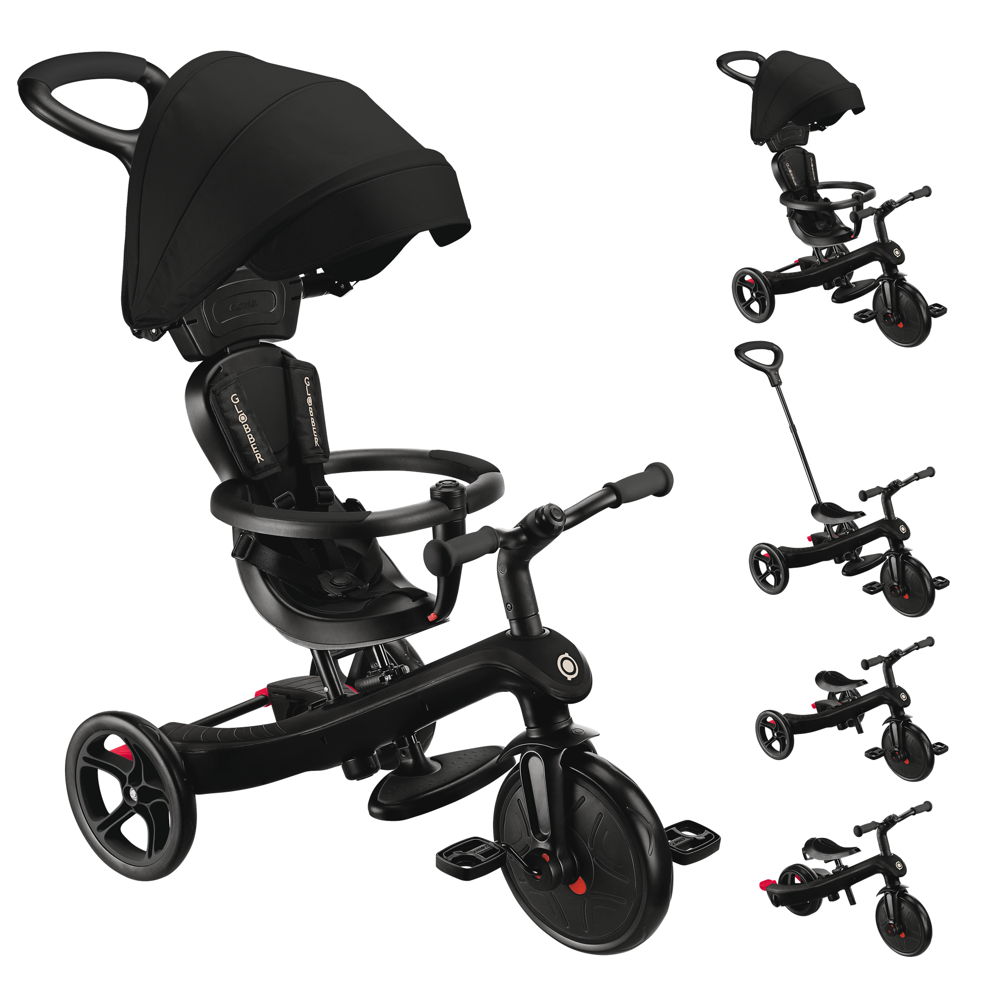 Transport, Fahrzeug, Kinderroller, Dreirad, Schwarz, Rad