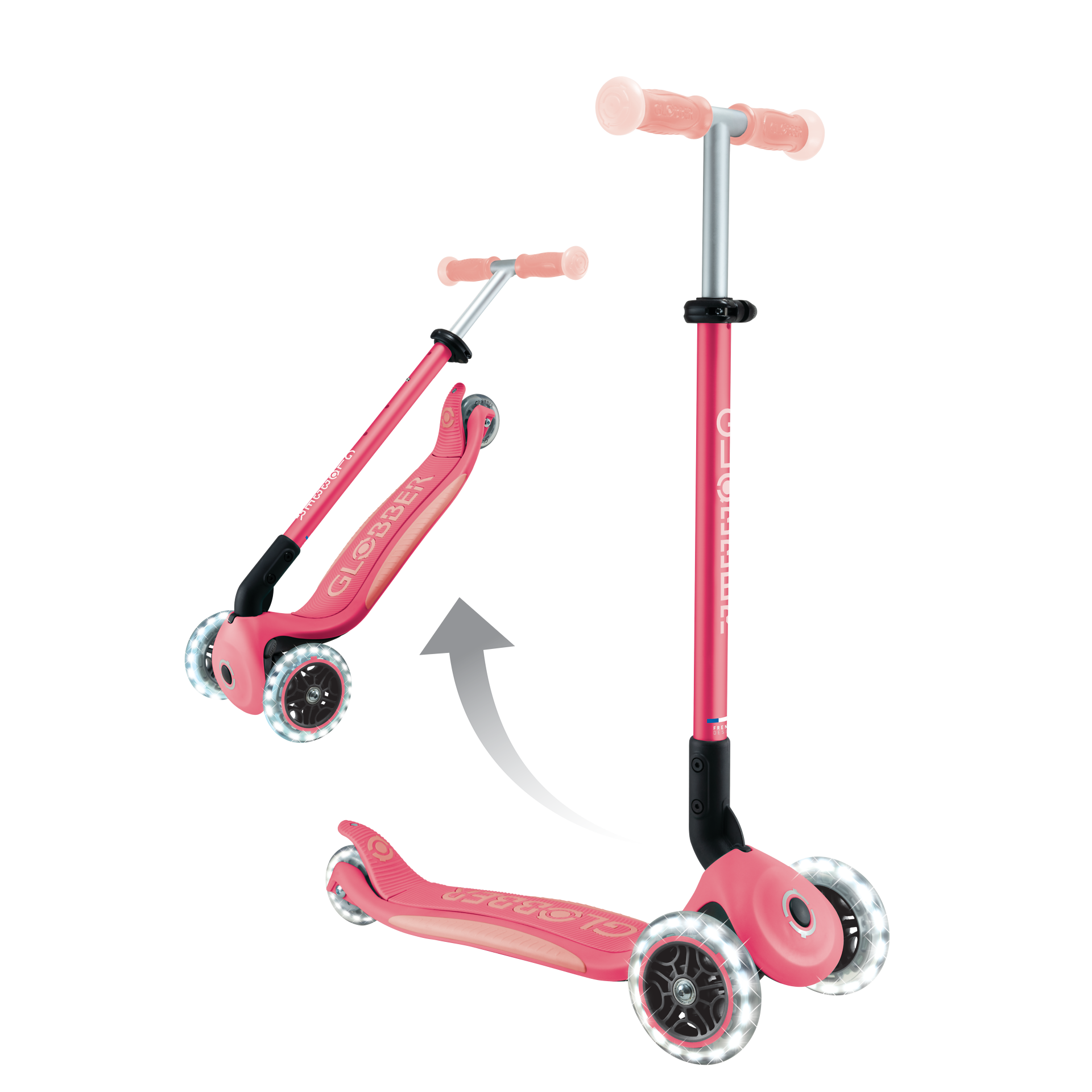 Transport, Fahrzeug, Kinderroller, Tretroller, Rosa, Rad