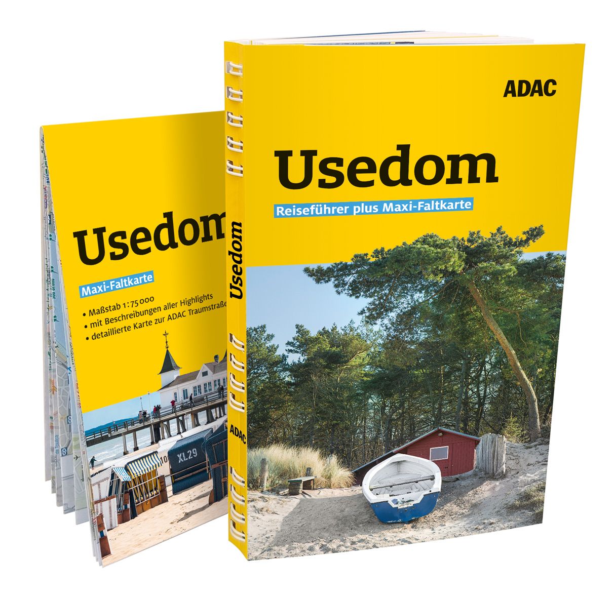 9783956897634 Reiseführer , Landkarte , ADAC , Gelb , Strand, Stadt , Usedom