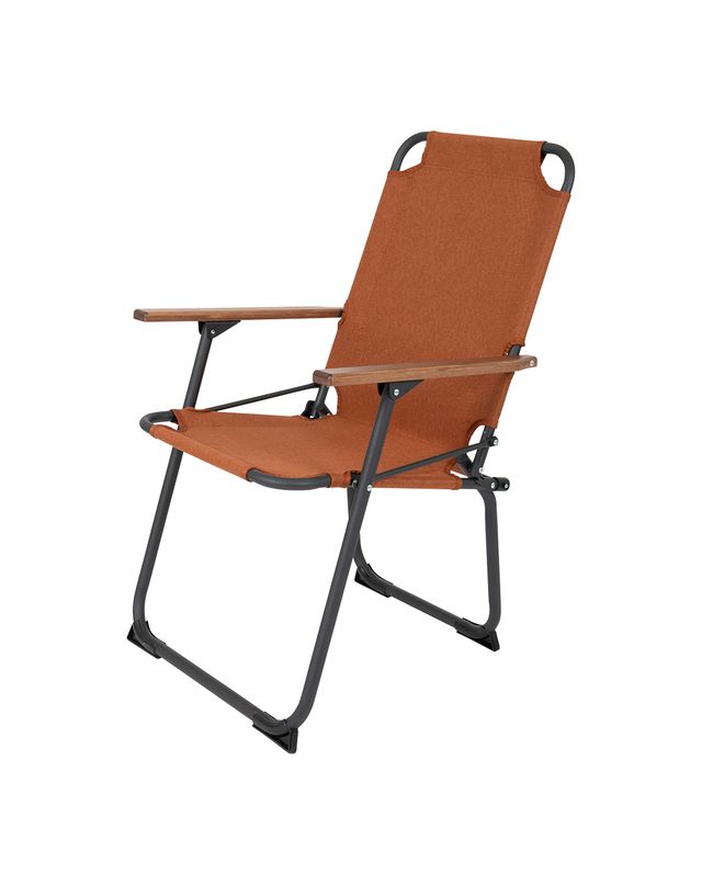 Campingstuhl, Klappstuhl, Stuhl aus Stoff, Holzarmlehnen, stahlrahmen