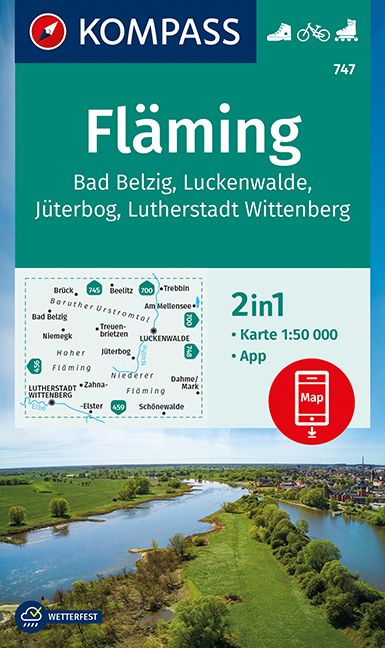 9783991212232 Cover Kompass Wanderkarte Fläming