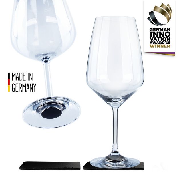 Silwy Magnet-Kristallglas Set Bordeaux Glas, Schnaps, Wein, Weinglas, Kelch